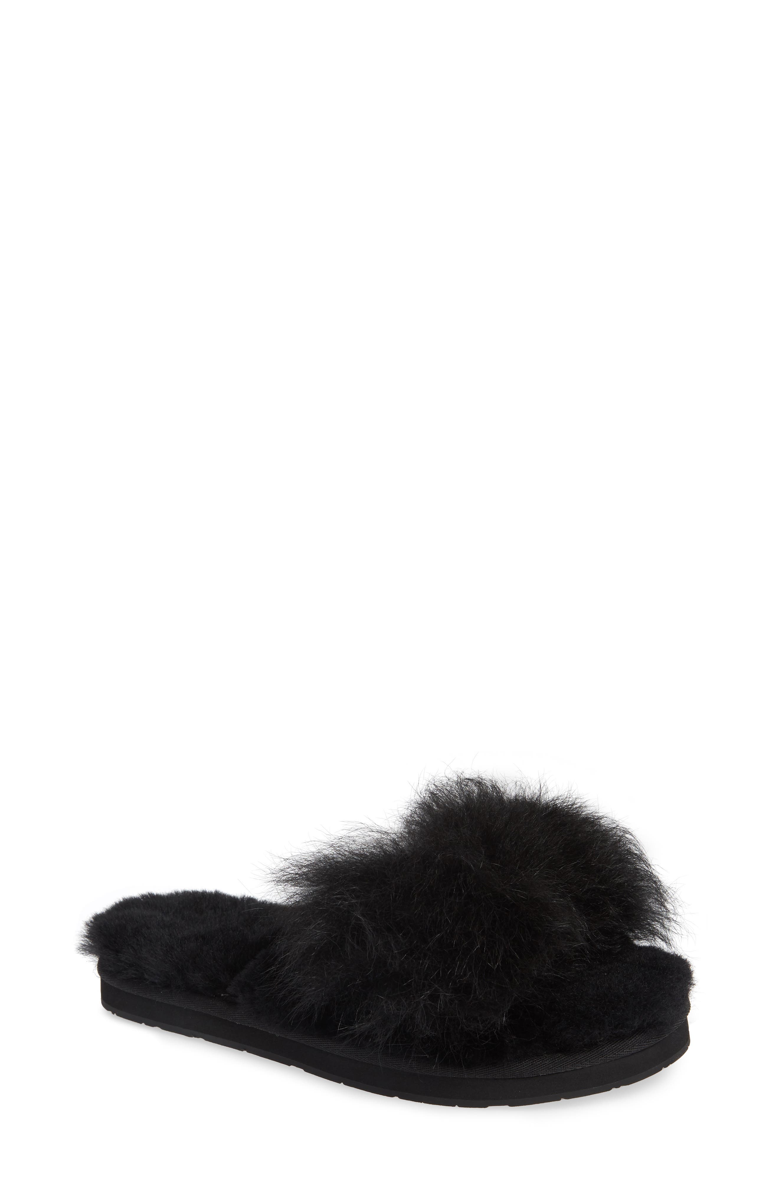 Ugg Mirabelle Genuine Shearling Slide Slipper, Black
