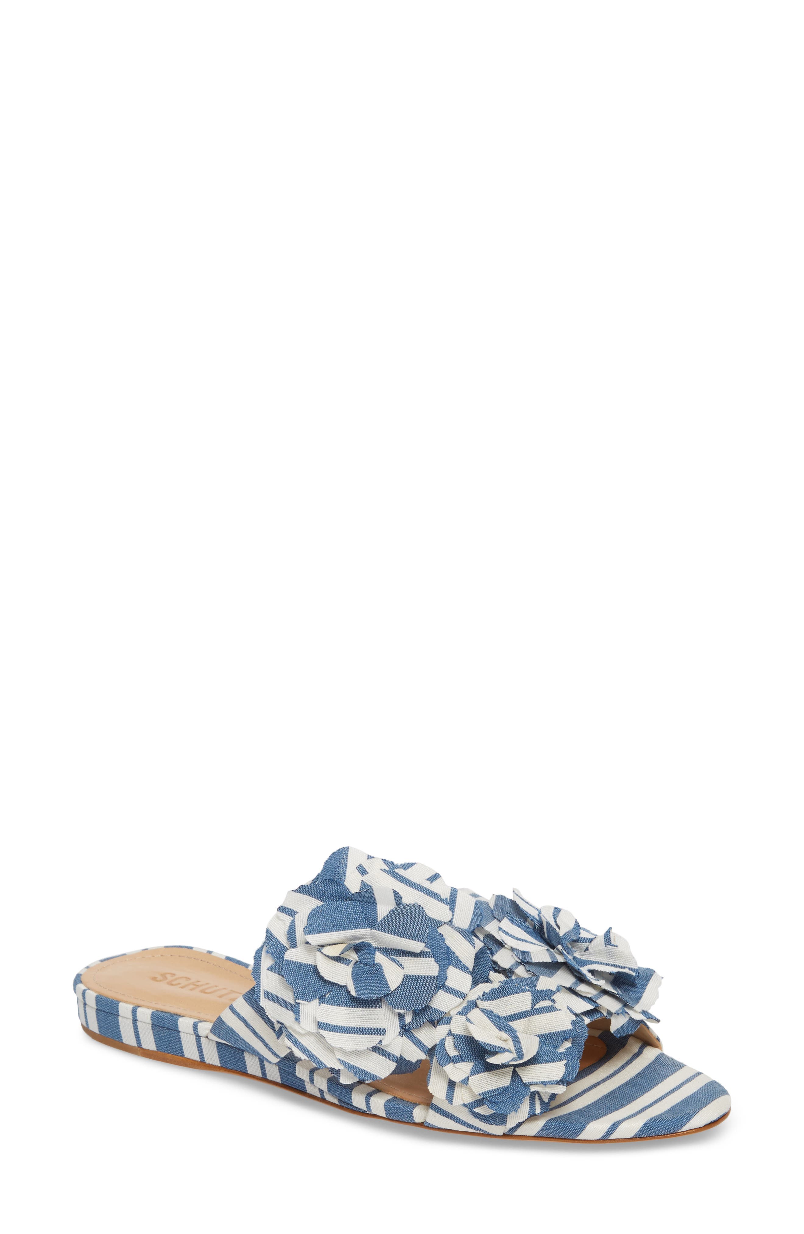 Schutz Ilaria Flower Sandal, Blue