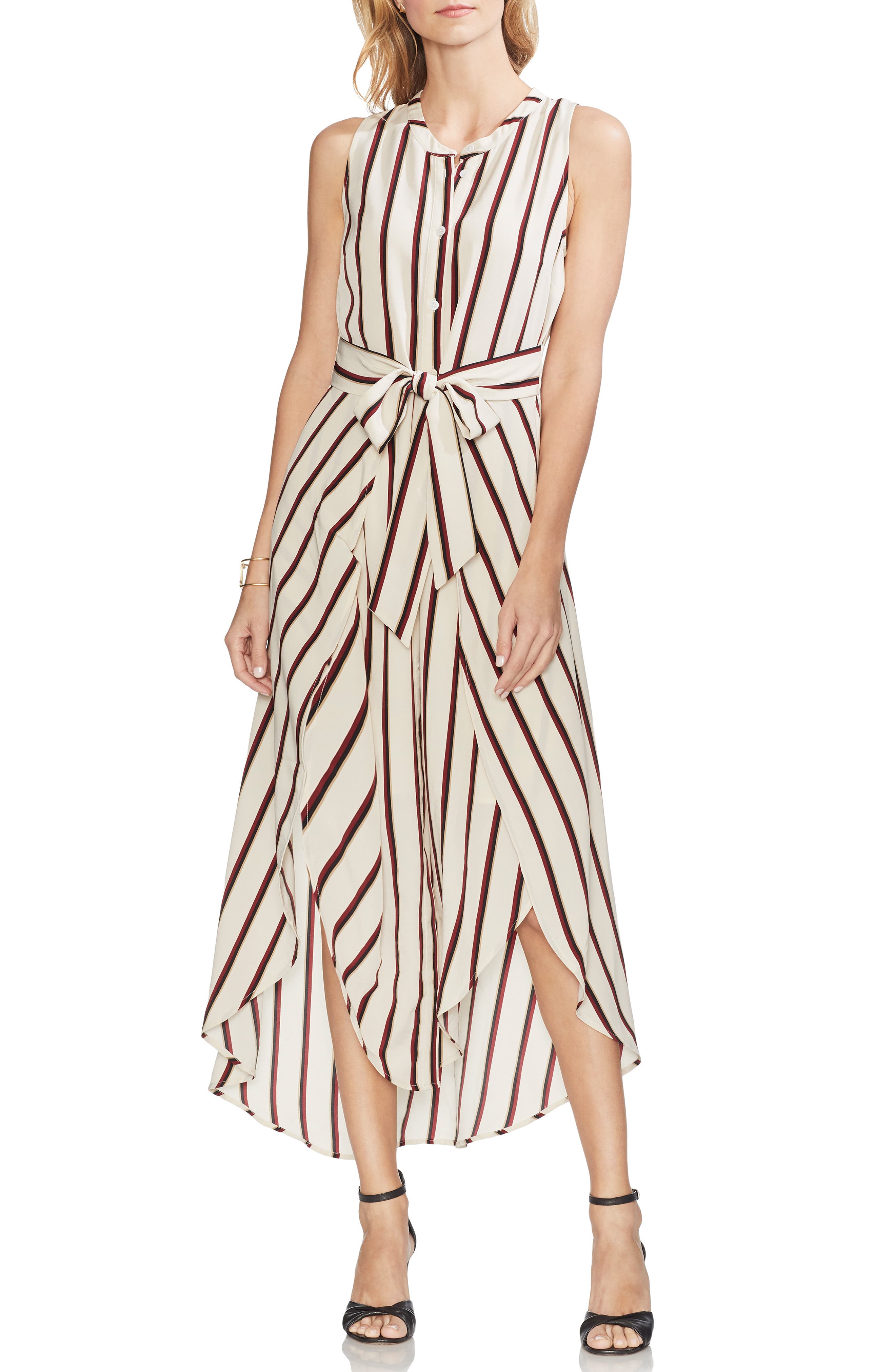 Vince Camuto Caravan Stripe Maxi Dress, Beige