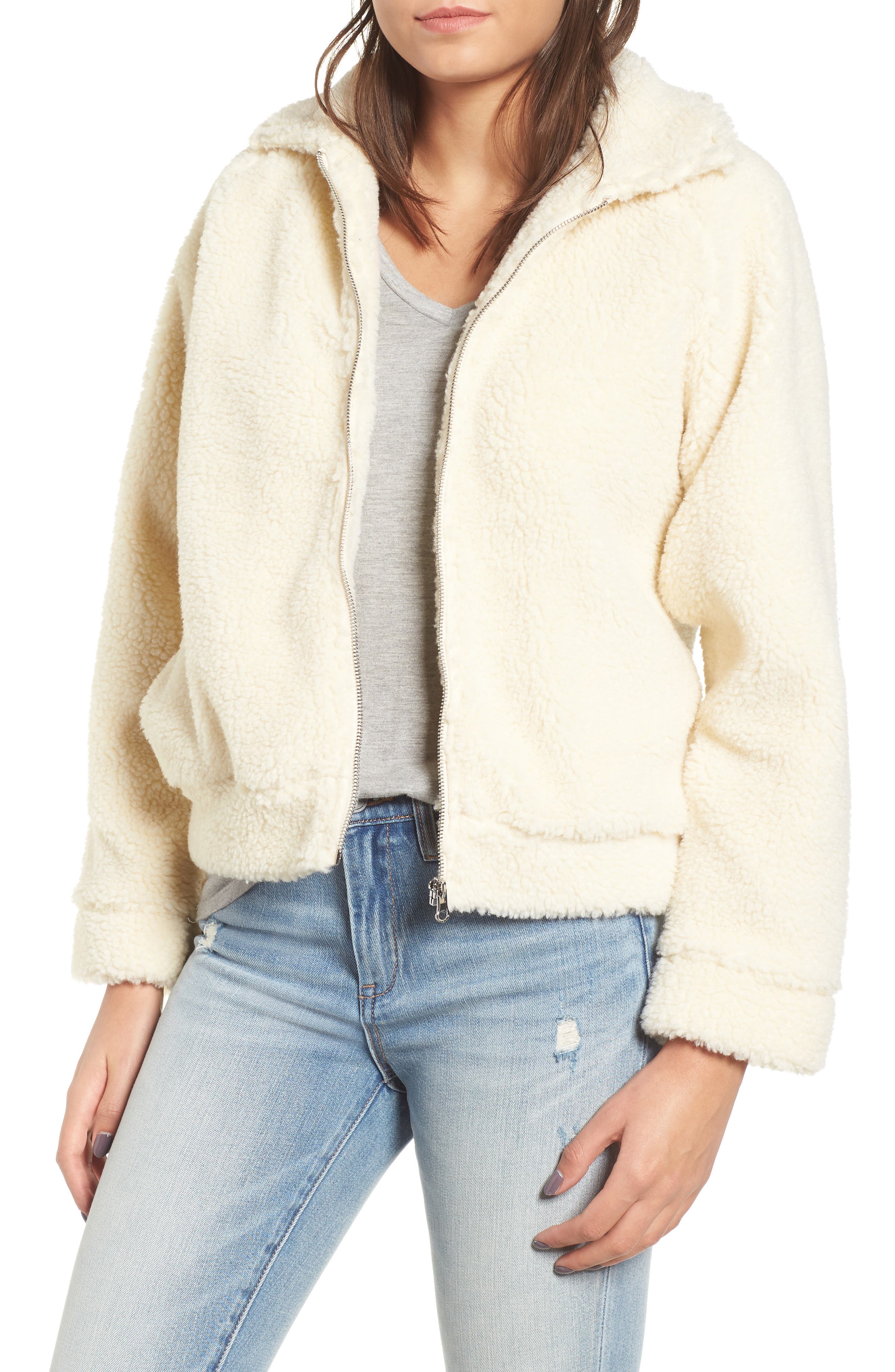 Rvca Ted Fleece Jacket, White