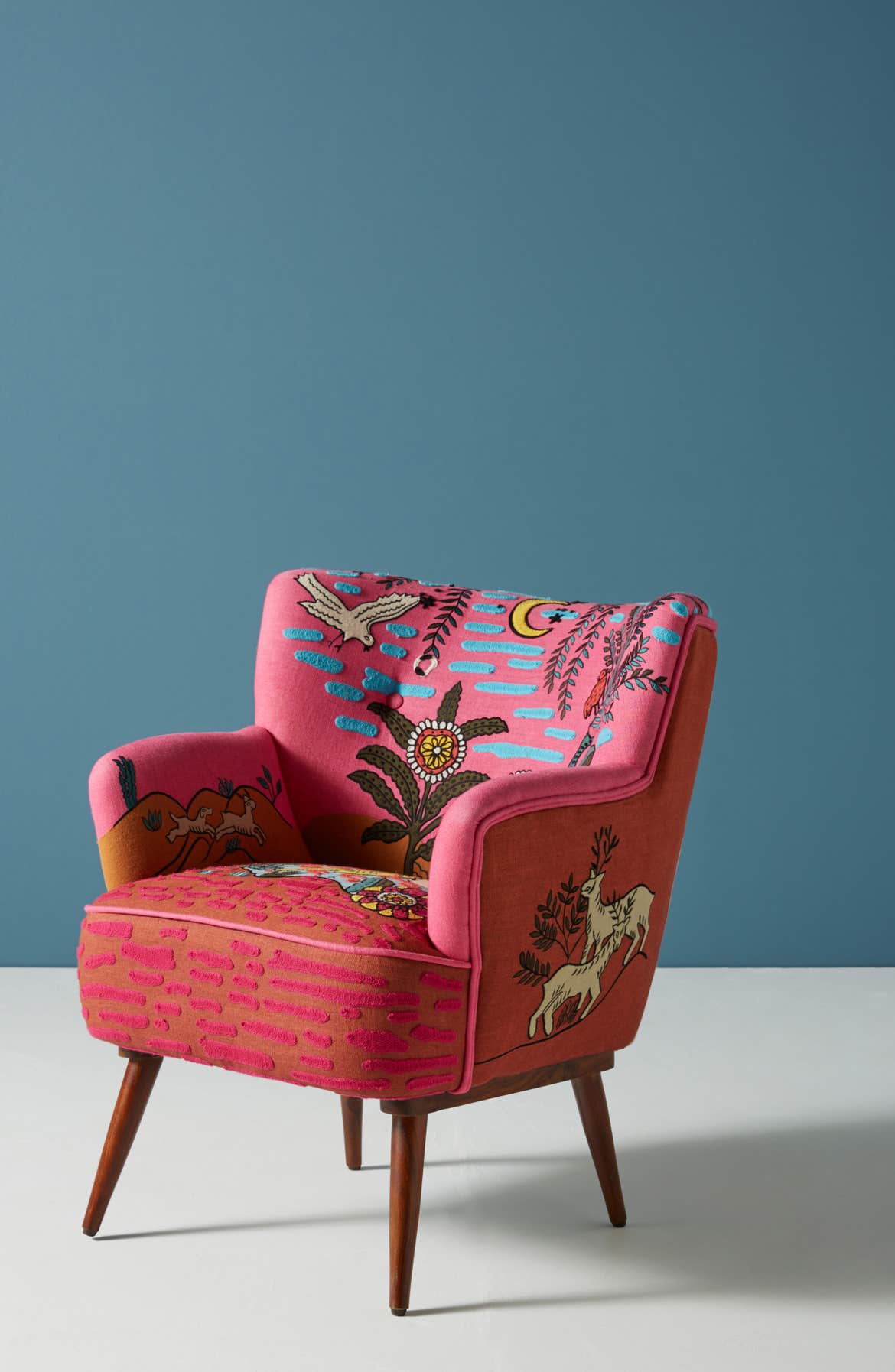 ANTHROPOLOGIE Wayne Occasional Chair, Main, color, PINK