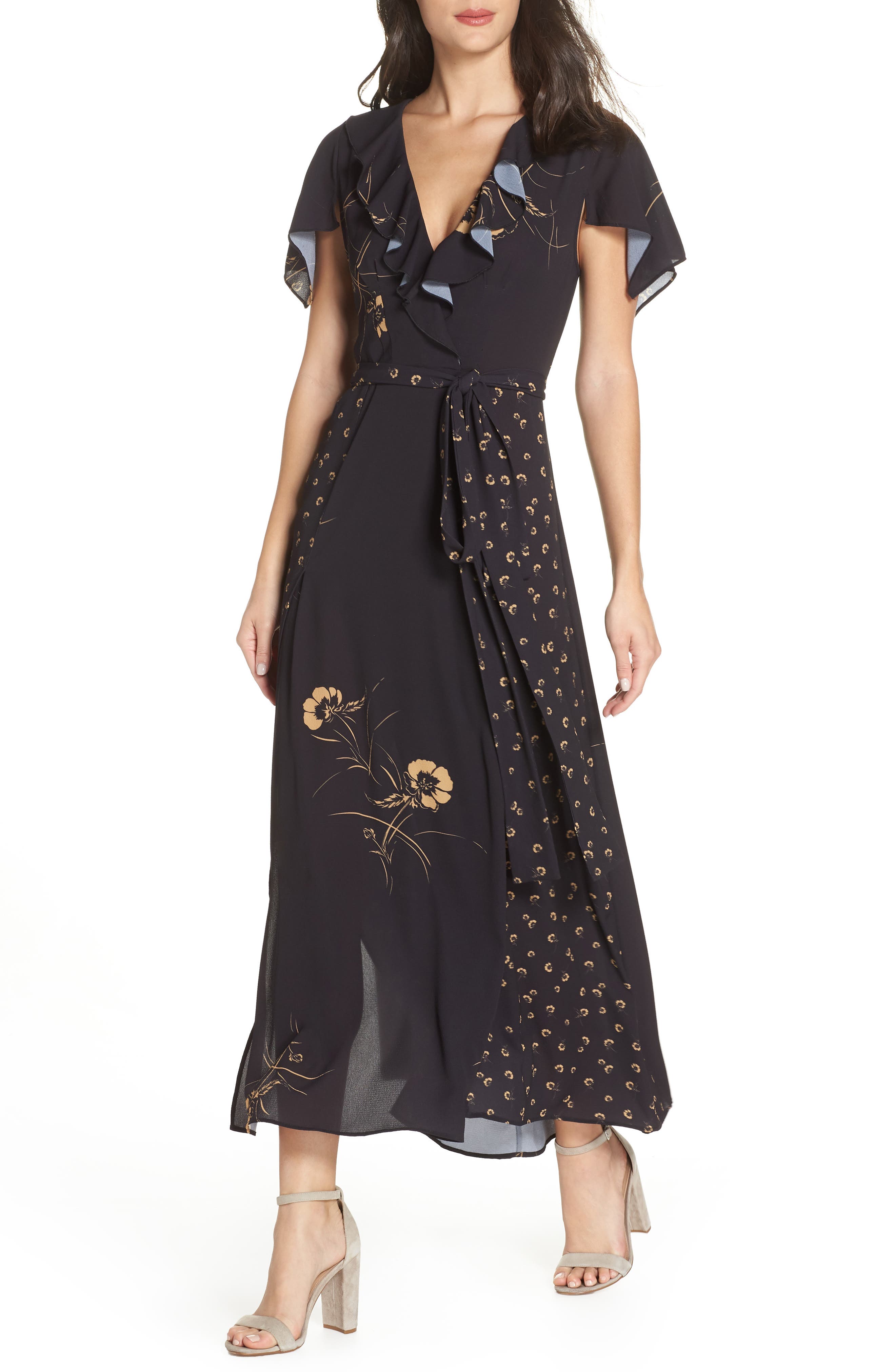 French Connection Mahi Maxi Wrap Dress