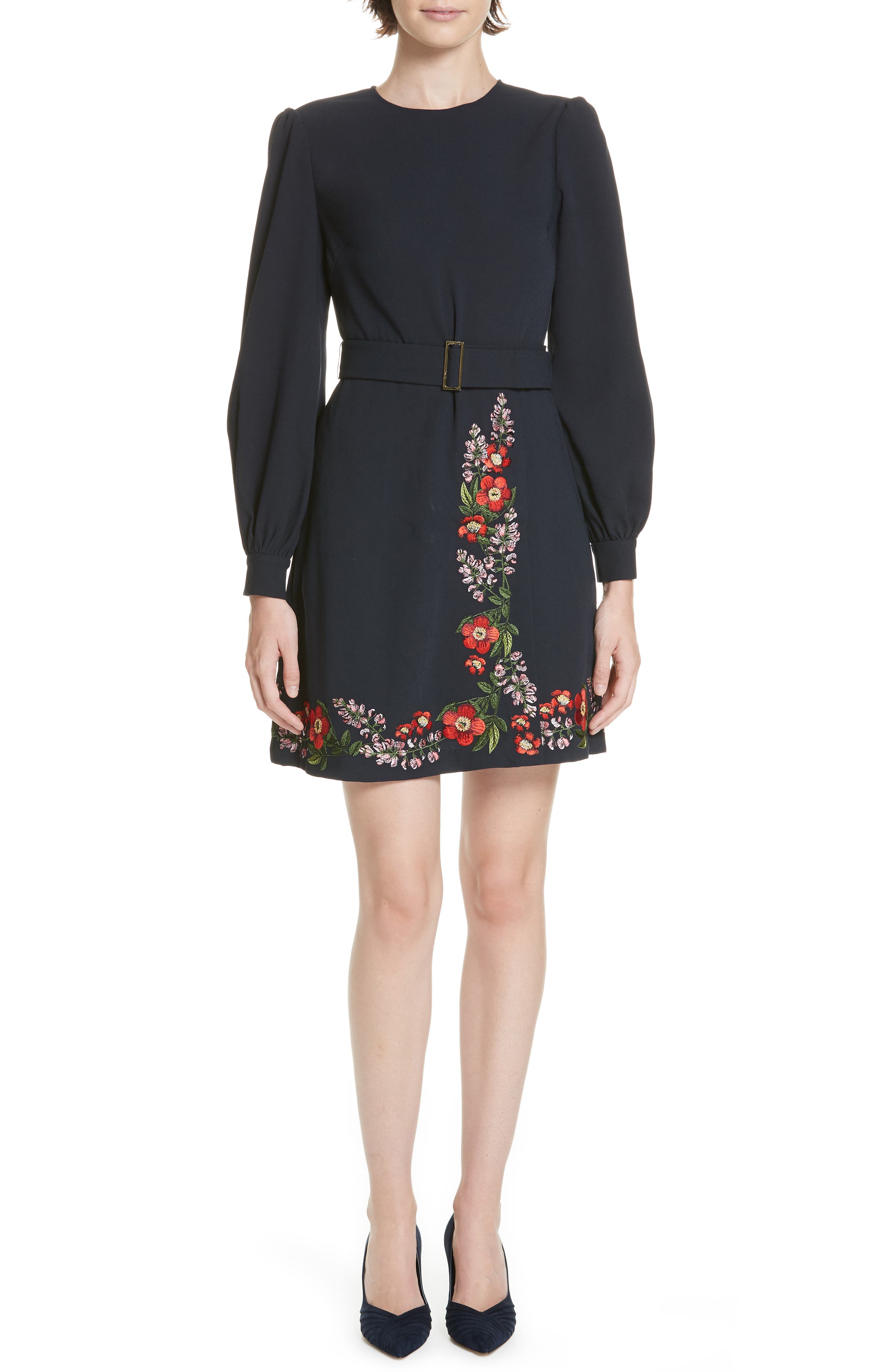 Ted Baker London Silia Kirstenbosch Embroidered Dress, Blue