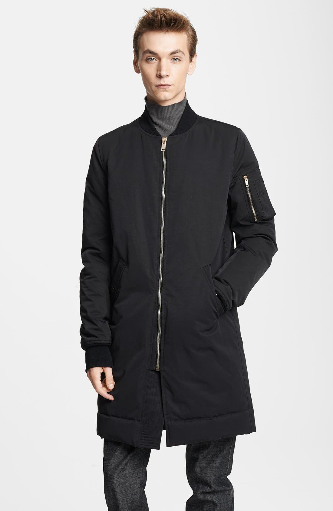 Rick Owens 'Long Flight' Long Down Bomber Jacket Nordstrom