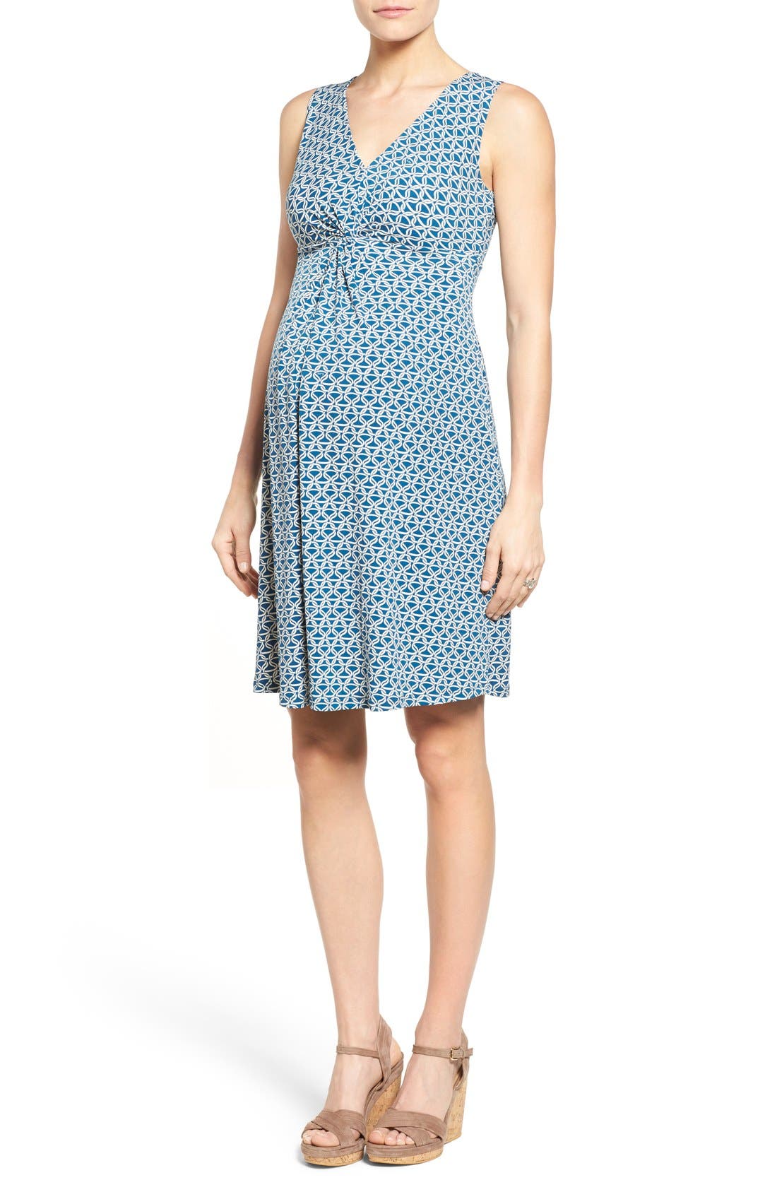 Leota Sleeveless Maternity Dress, Blue