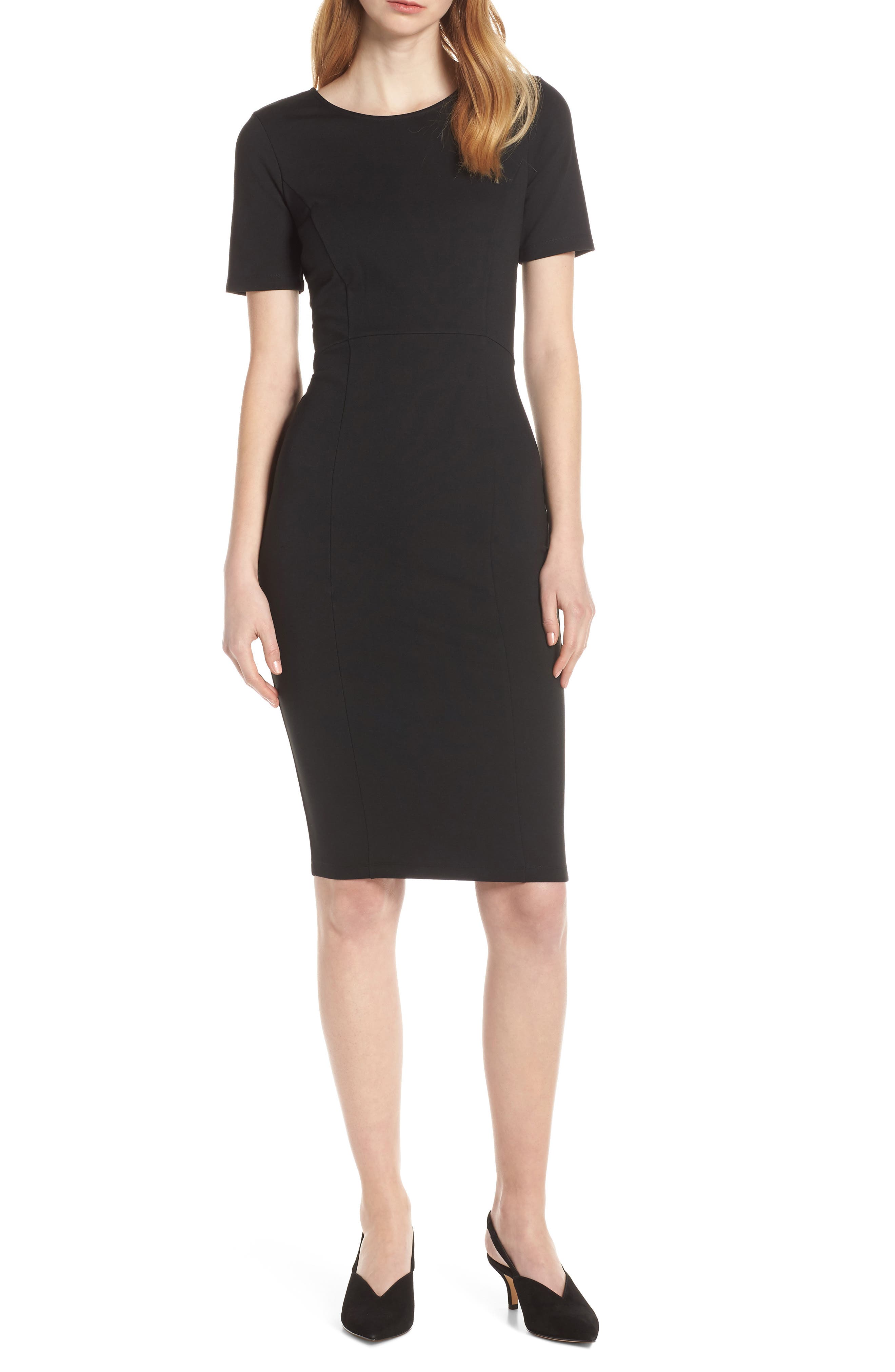 Ali & Jay Zip Back Sheath Dress, Black
