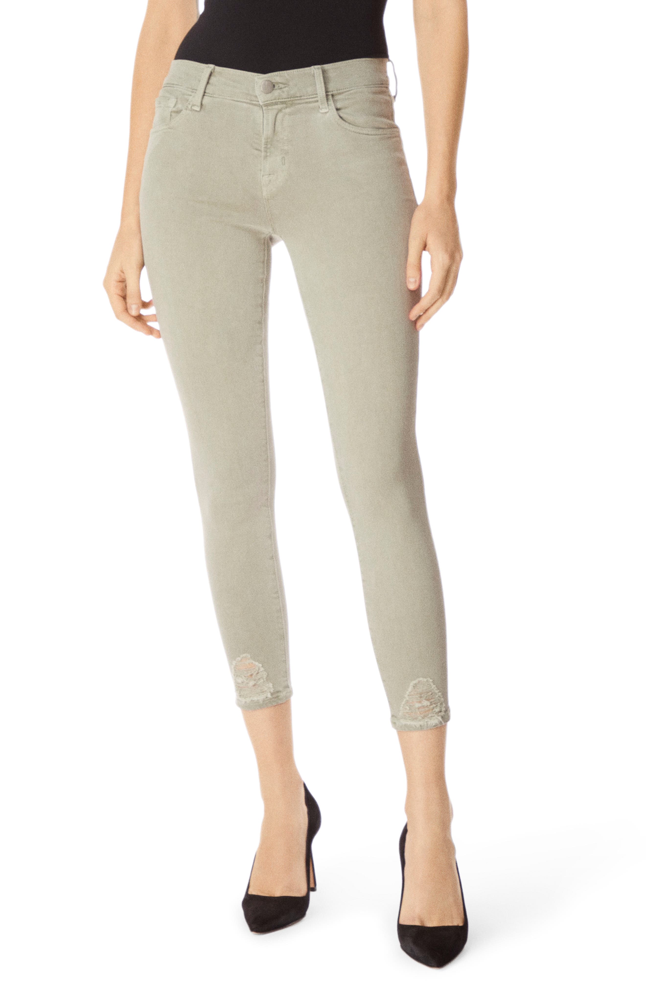 J Brand 835 Capri Skinny Jeans, Grey