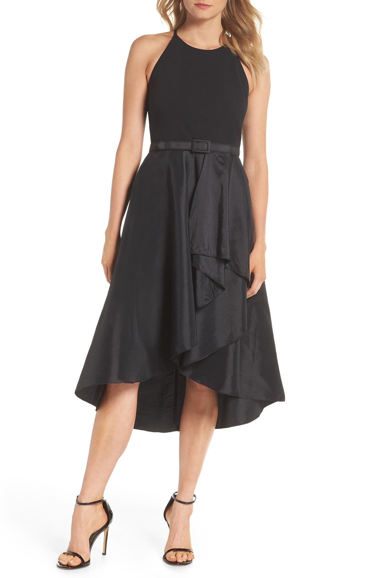 Eliza J Asymmetrical Tea Length Dress
