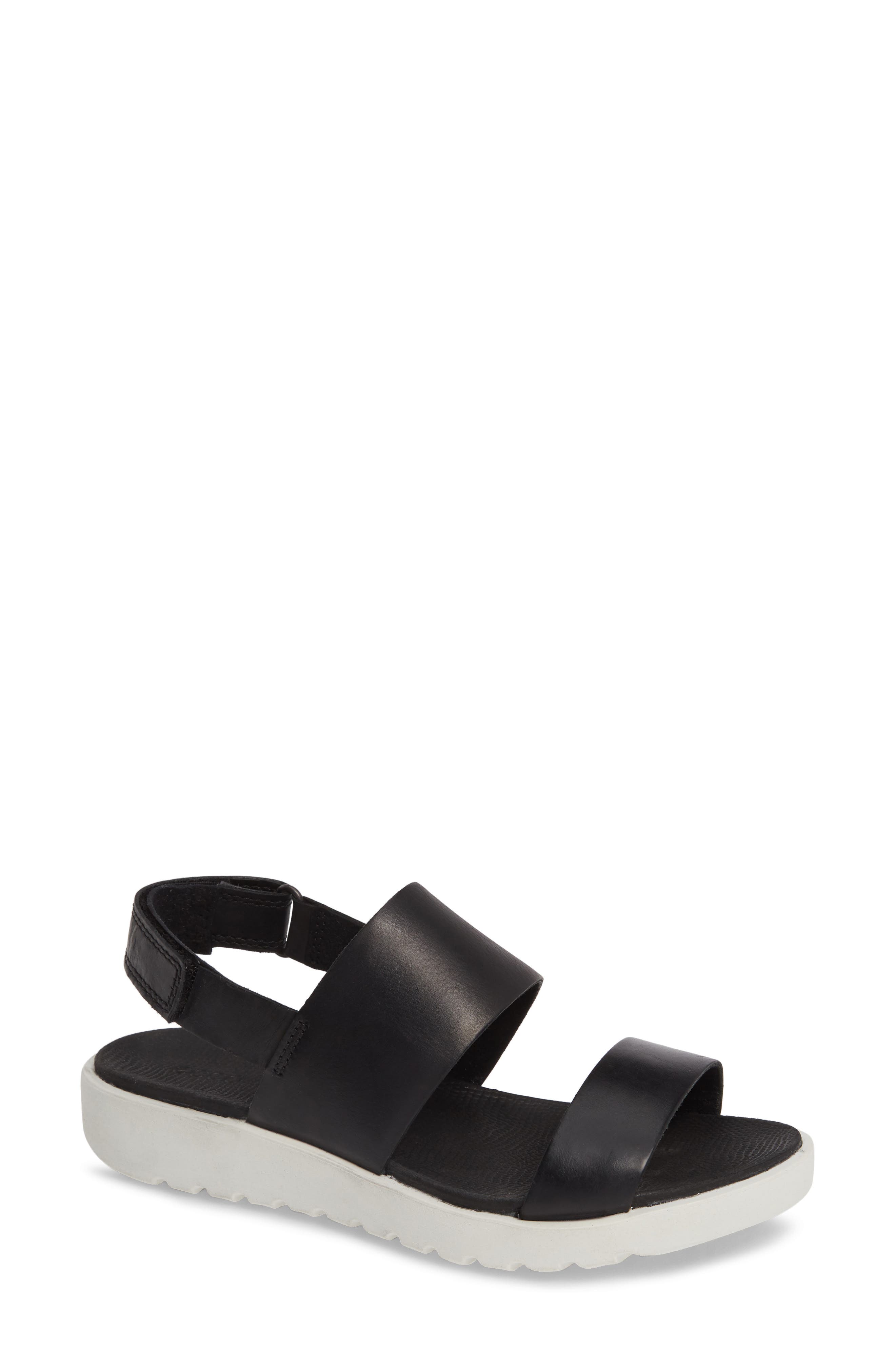 UPC 809704407159 product image for Women's Ecco 'Freja' Two-Strap Sandal, Size 8-8.5US / 39EU - Black | upcitemdb.com