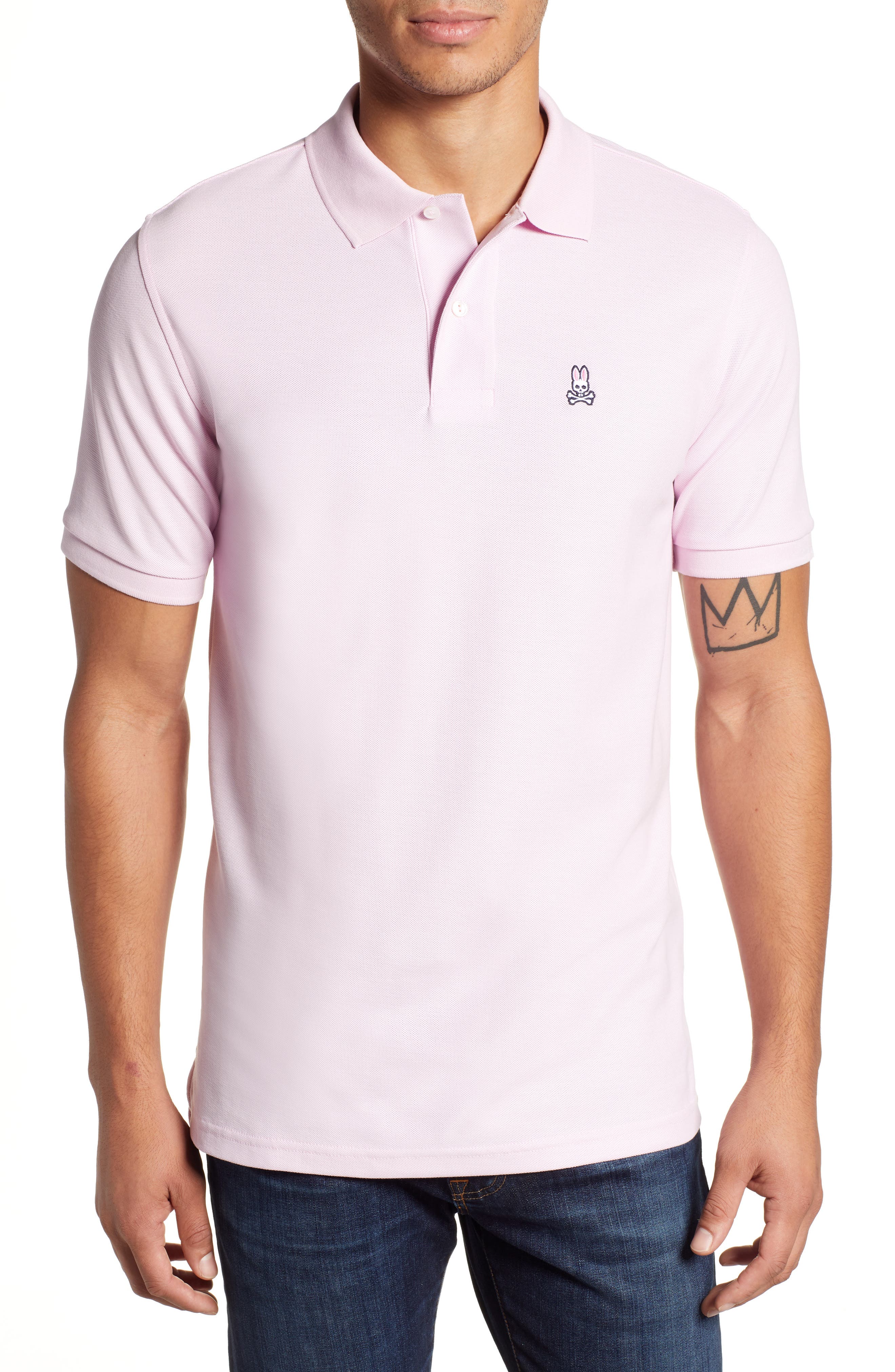 Psycho Bunny Classic Polo Shirt, Pink