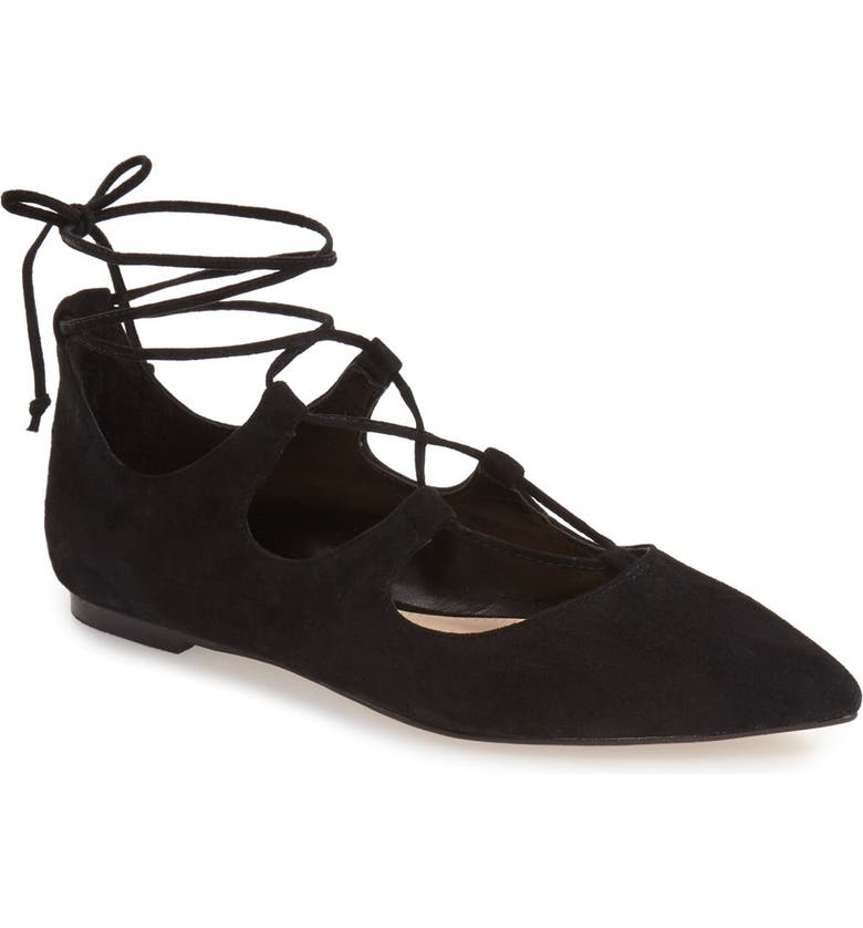 Vince Camuto 'Emmari' Pointy Toe Ghillie Flat (Women) | Nordstrom