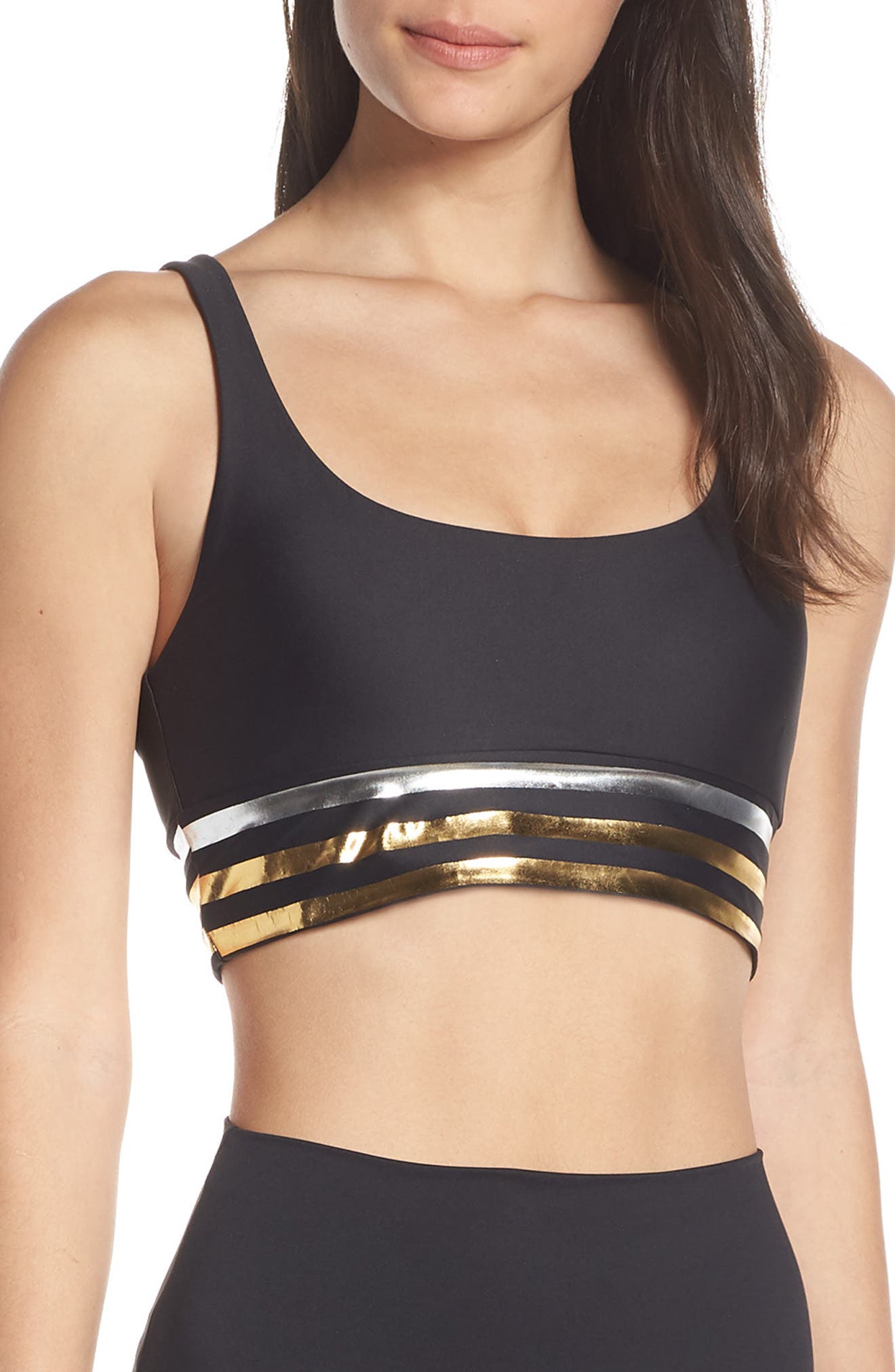 Beach Riot Leah Sports Bra, Metallic