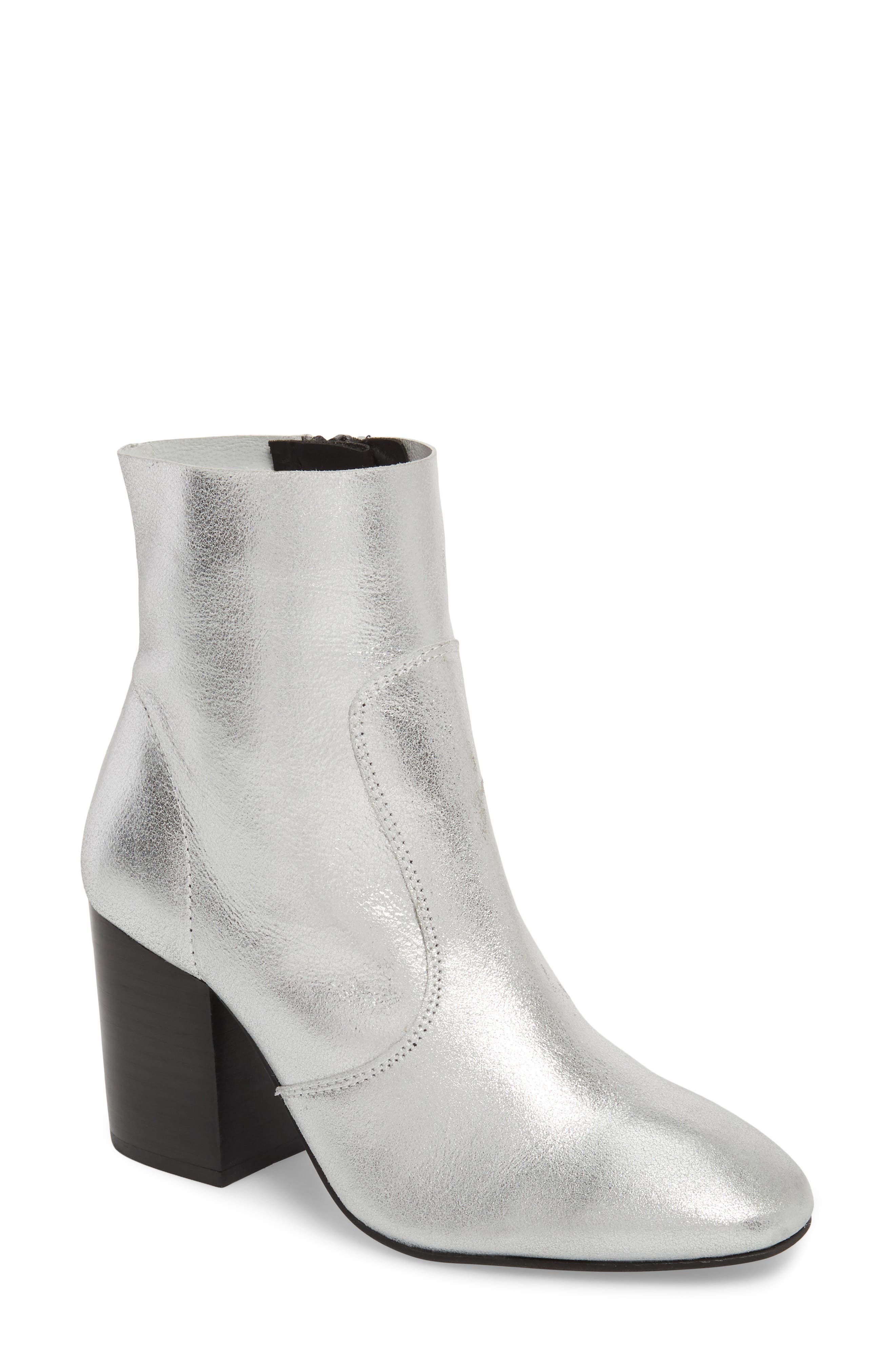 Black Suede Studio Bonnie Bootie, Metallic