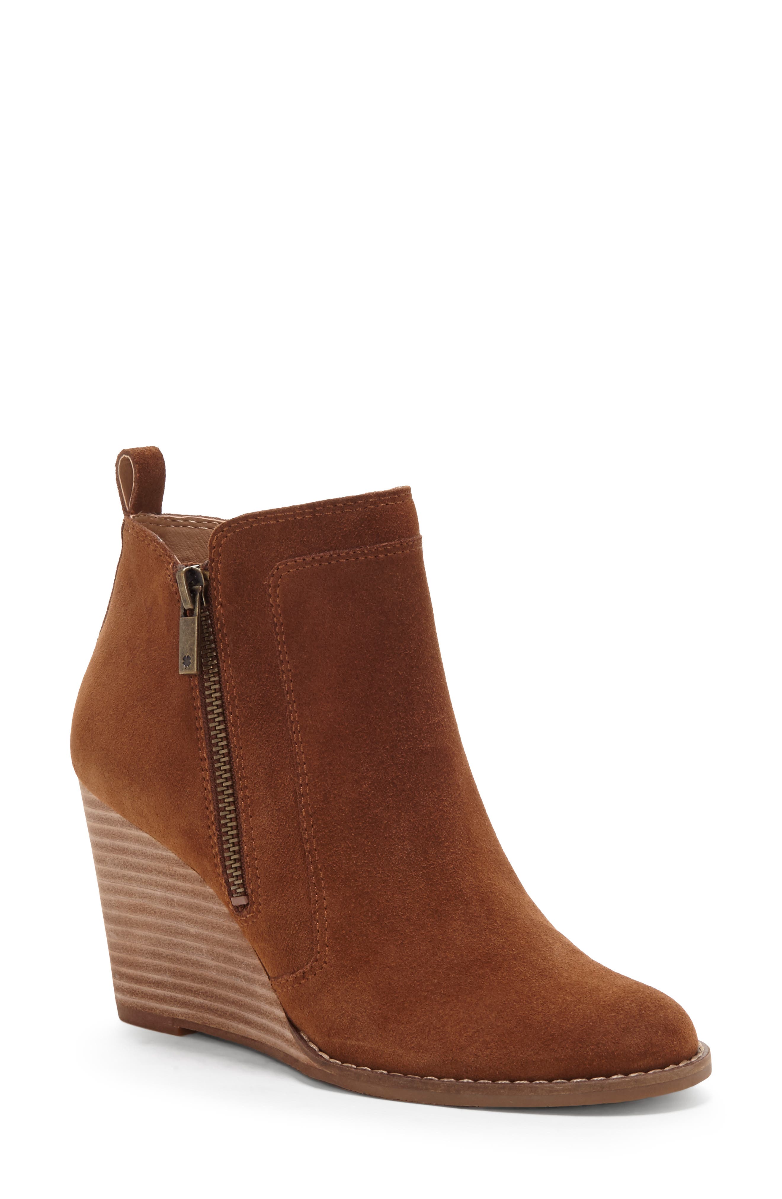 Lucky Brand Yahir Wedge Bootie, Brown