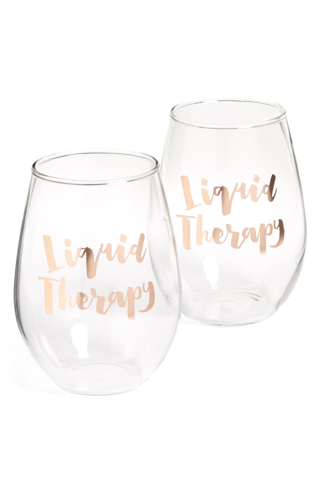 Slant Collections Liquid Therapy Set of 2 Stemless Wine Glasses Nordstrom