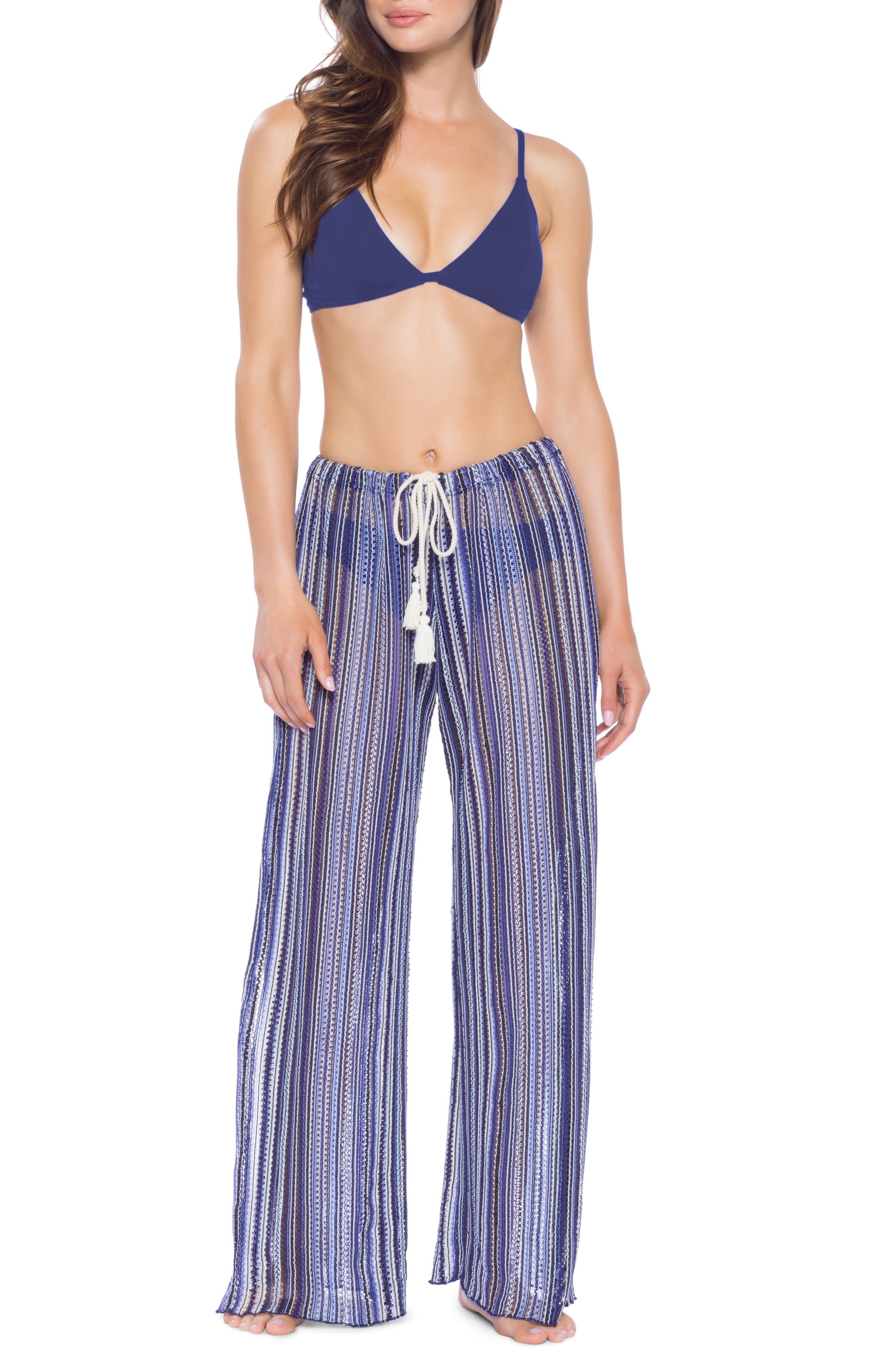 Becca Pierside Cover-Up Flyaway Pants, Blue