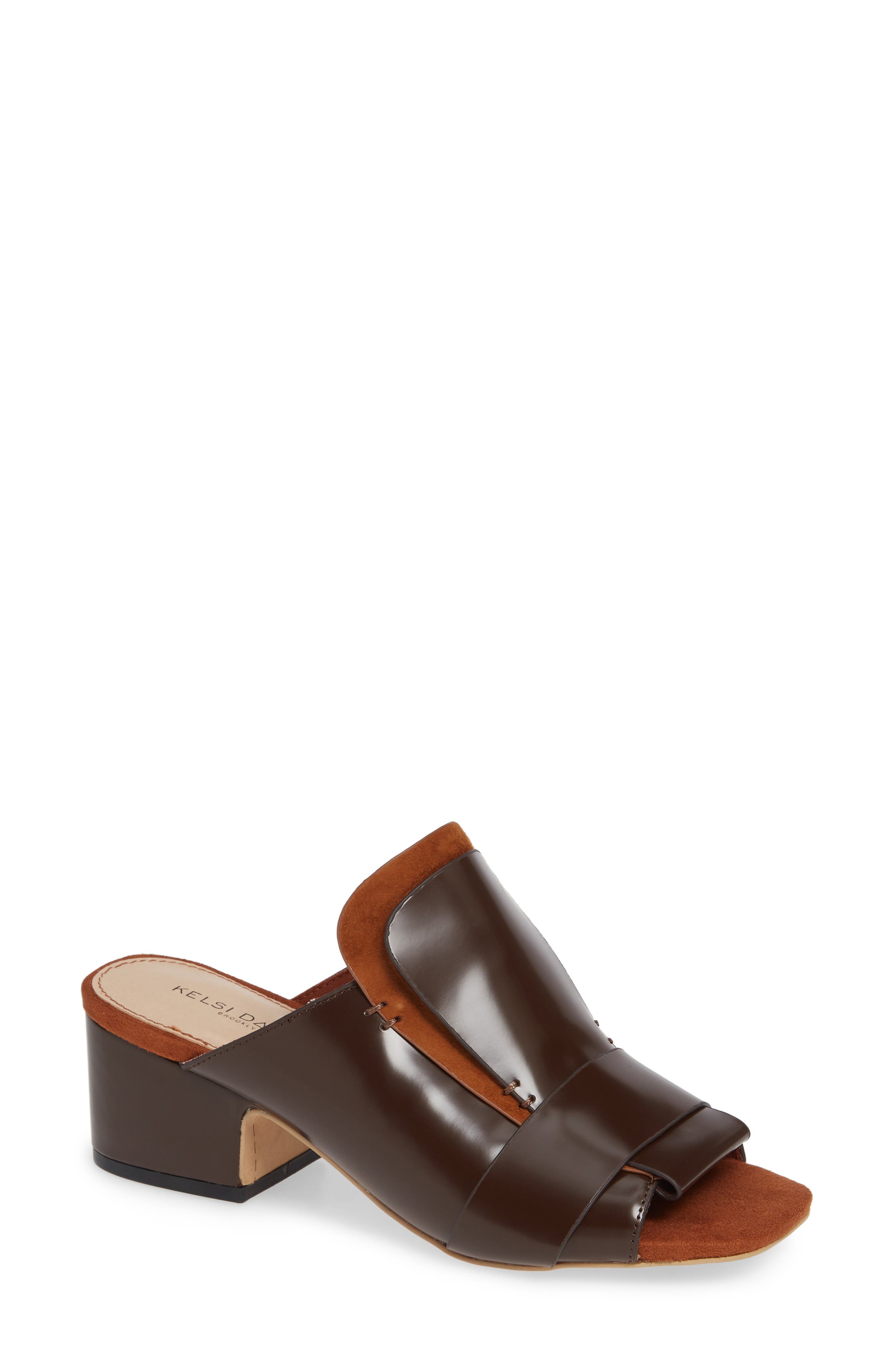 Kelsi Dagger Brooklyn Sadie Loafer Slide Sandal- Brown