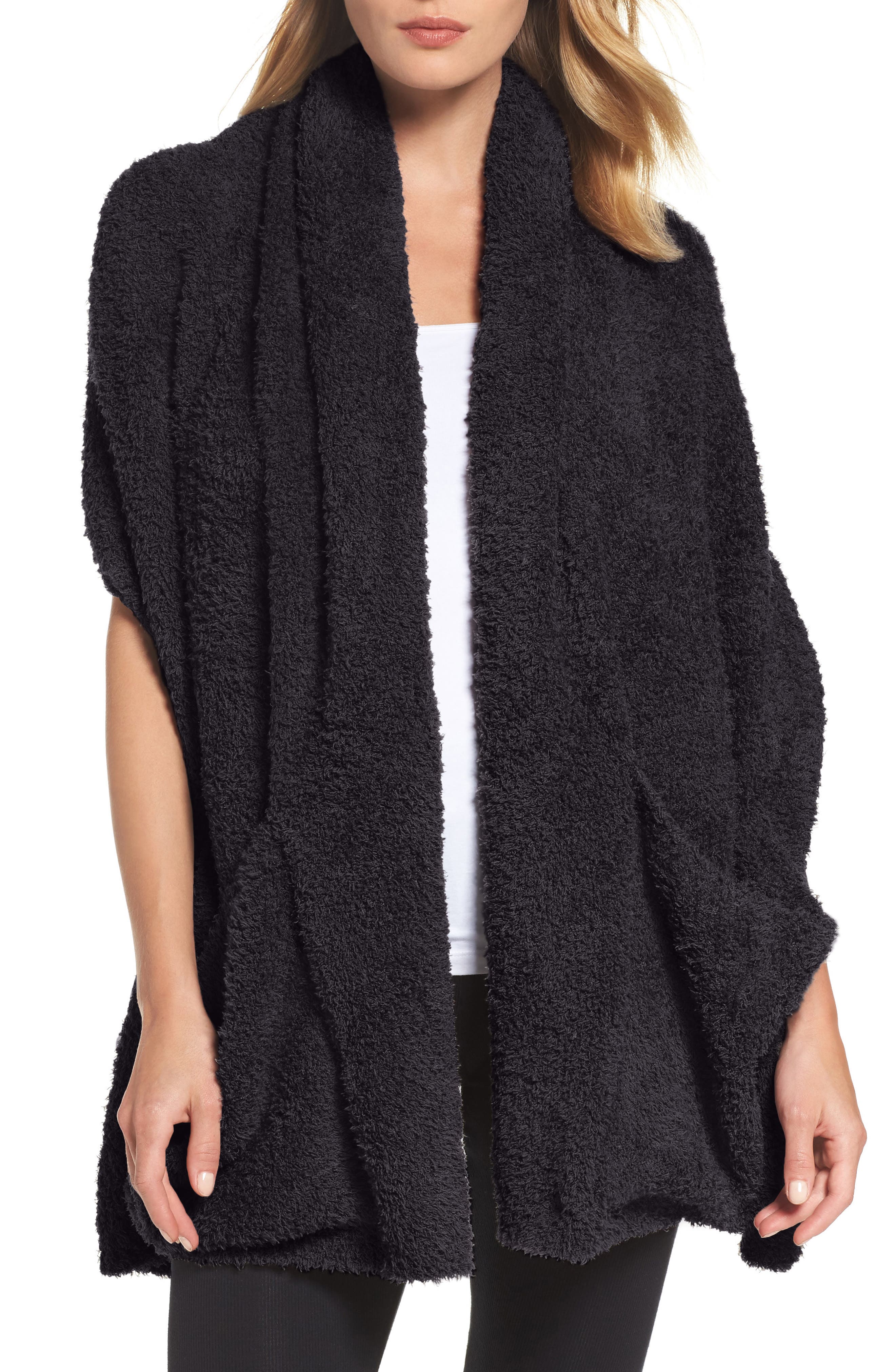 Barefoot Dreams Cozychic Travel Shawl, Size One Size - Black (Online Only)