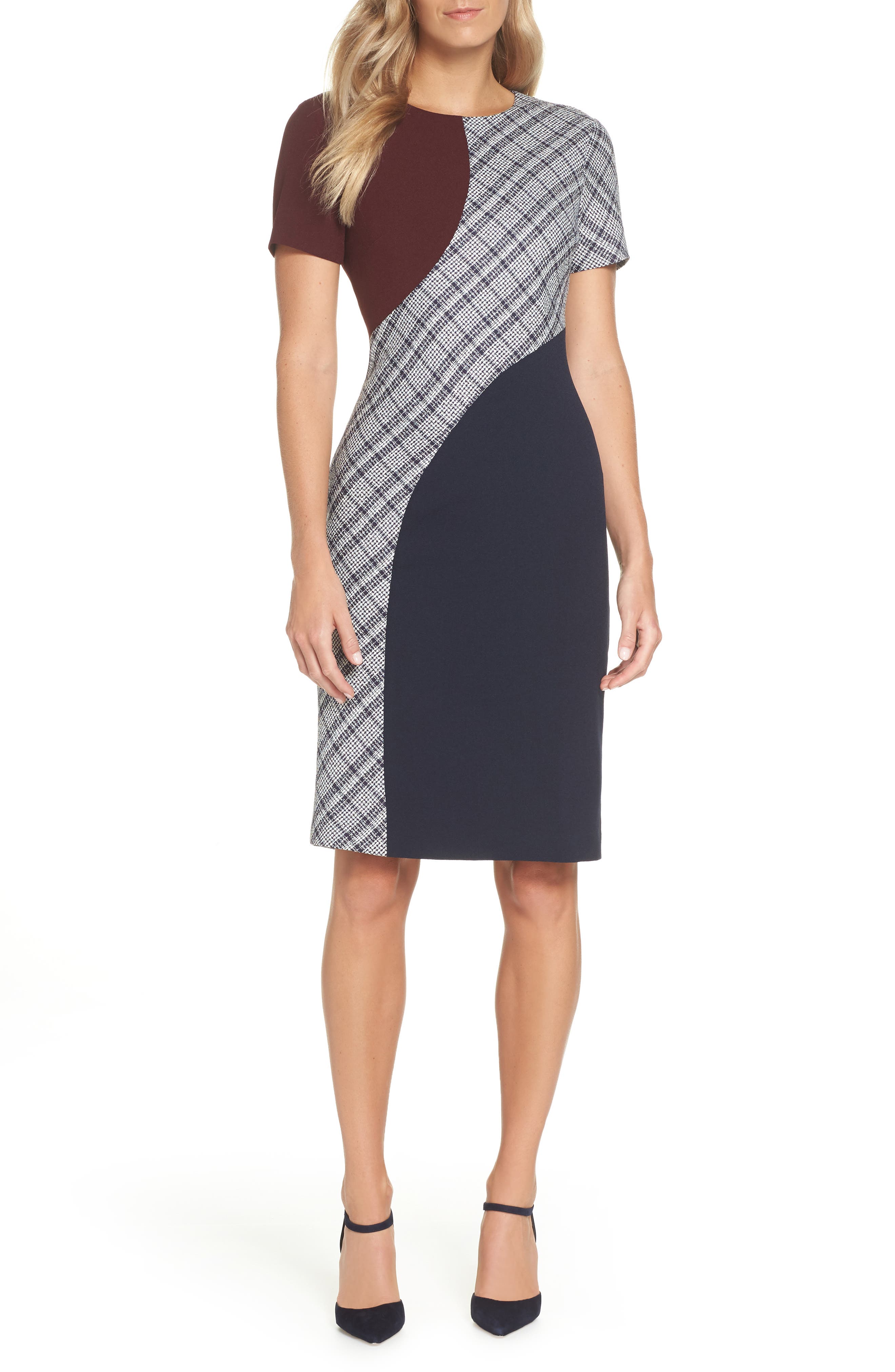 Eliza J Colorblock Sheath Dress
