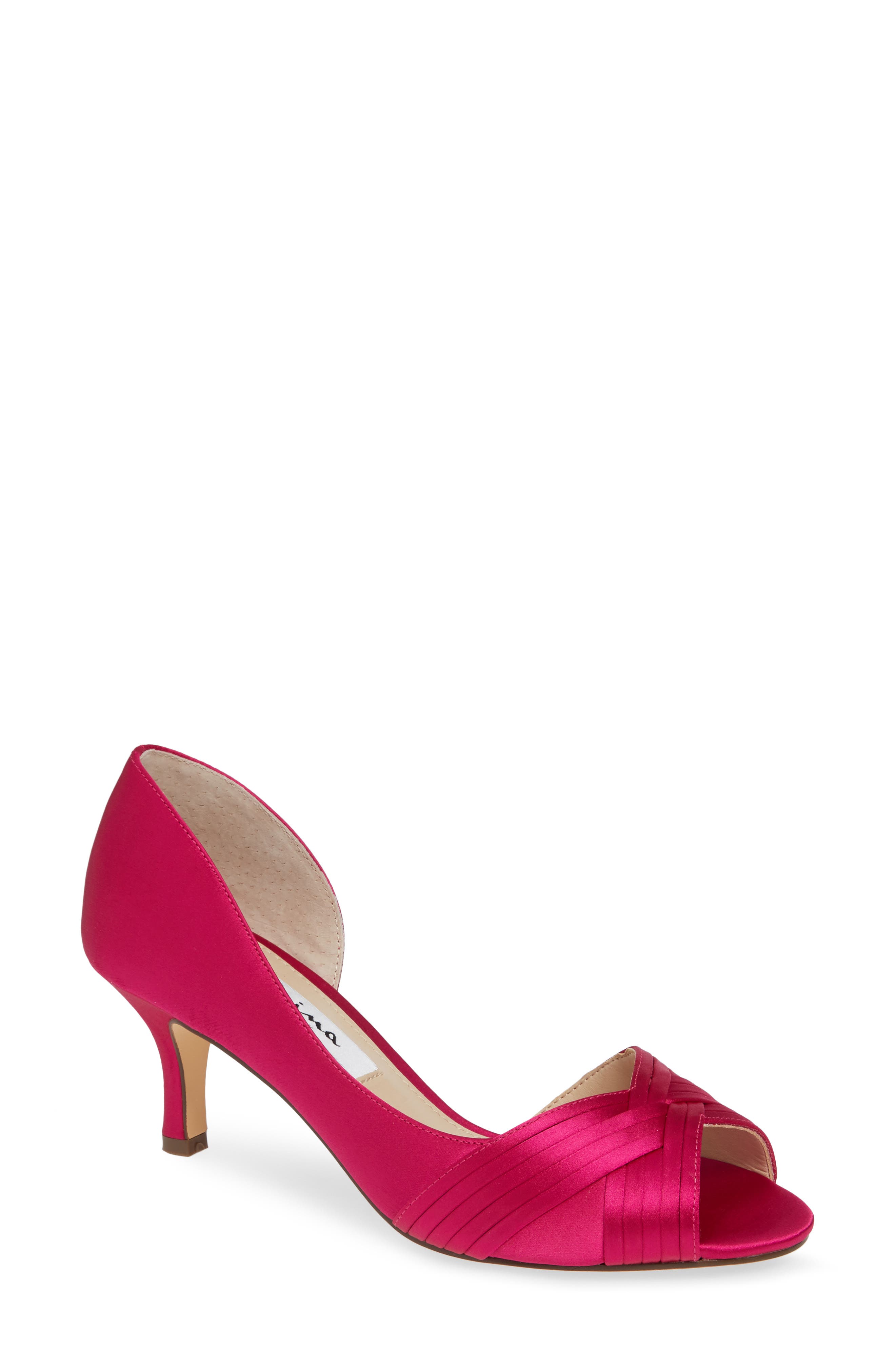 Nina Contesa Open Toe Pump- Pink
