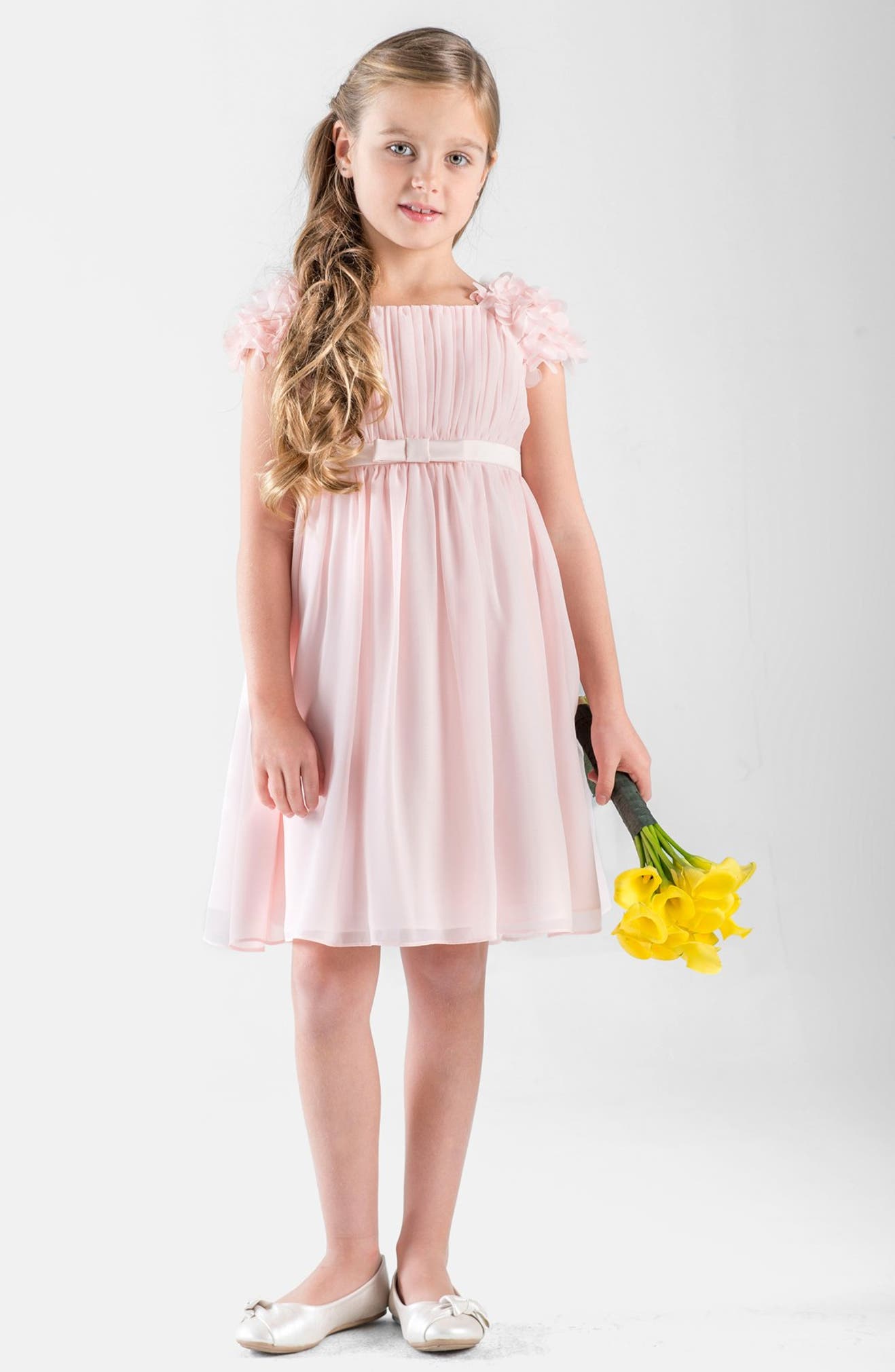 us angels petal sleeve chiffon dress little girls big girls