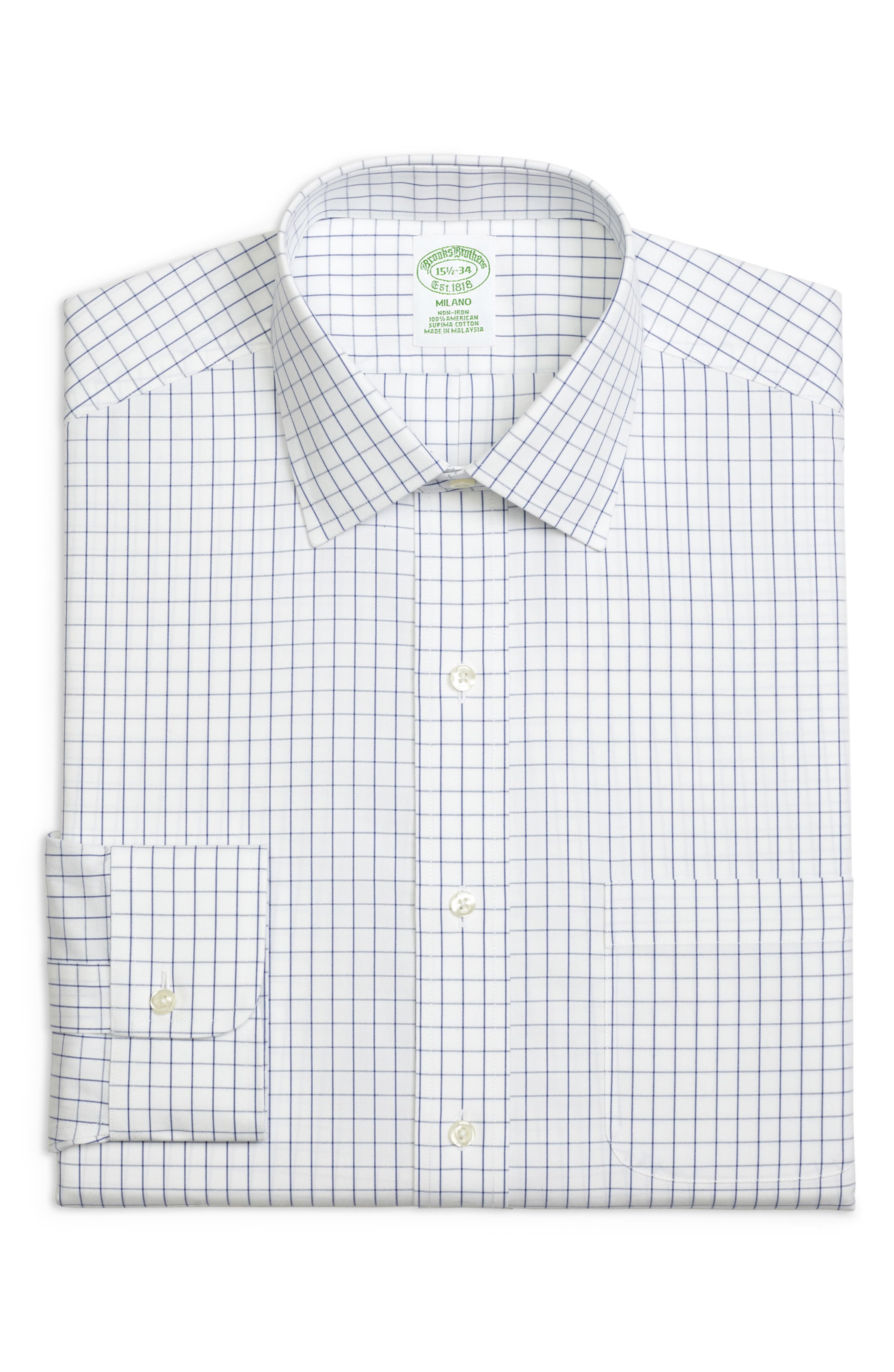 Brooks Brothers Trim Fit Check Dress Shirt (3 For $207)