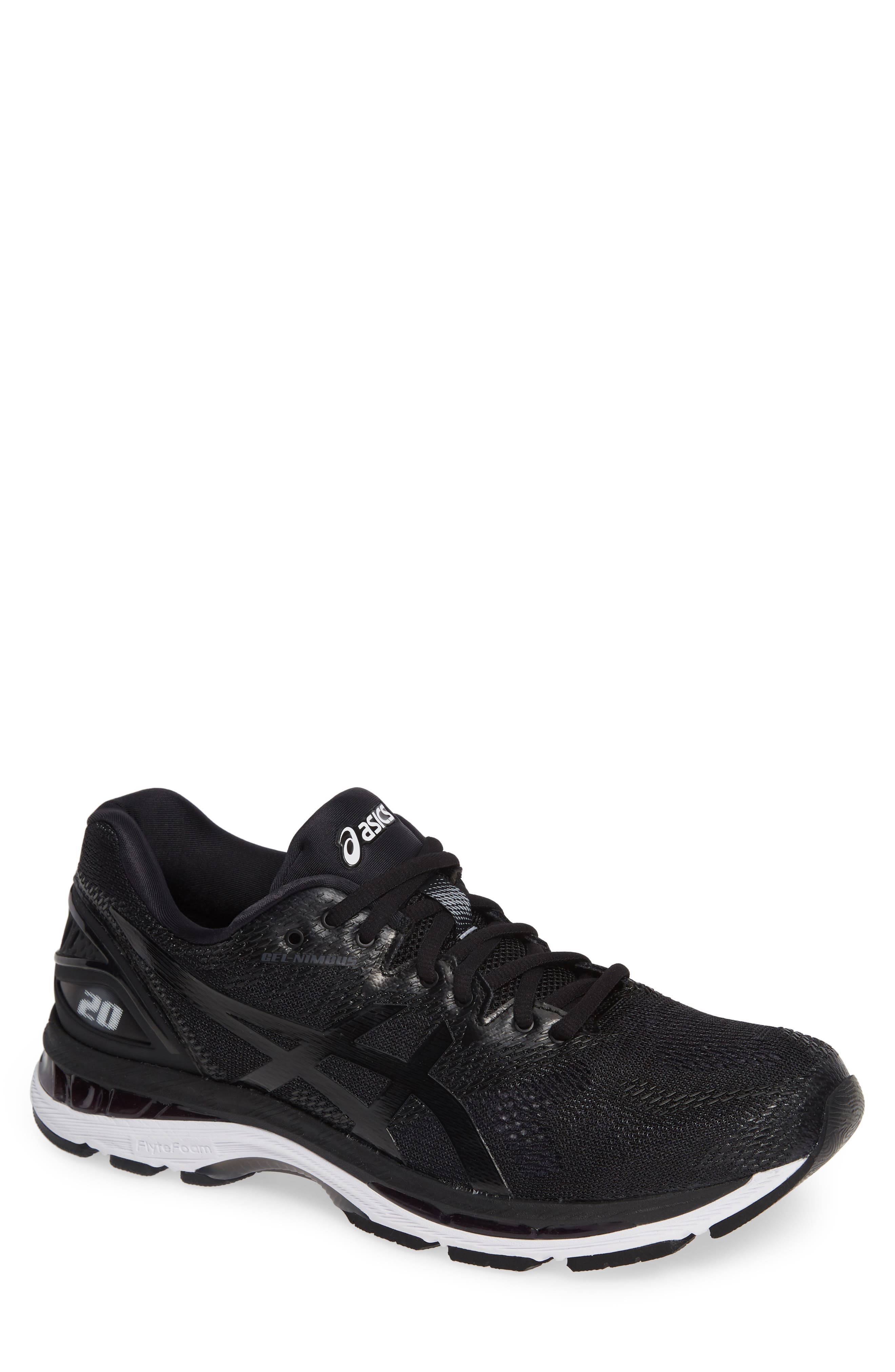 UPC 191497121276 product image for Men's Asics Gel-Nimbus 20 Running Shoe, Size 10.5 M - Black | upcitemdb.com