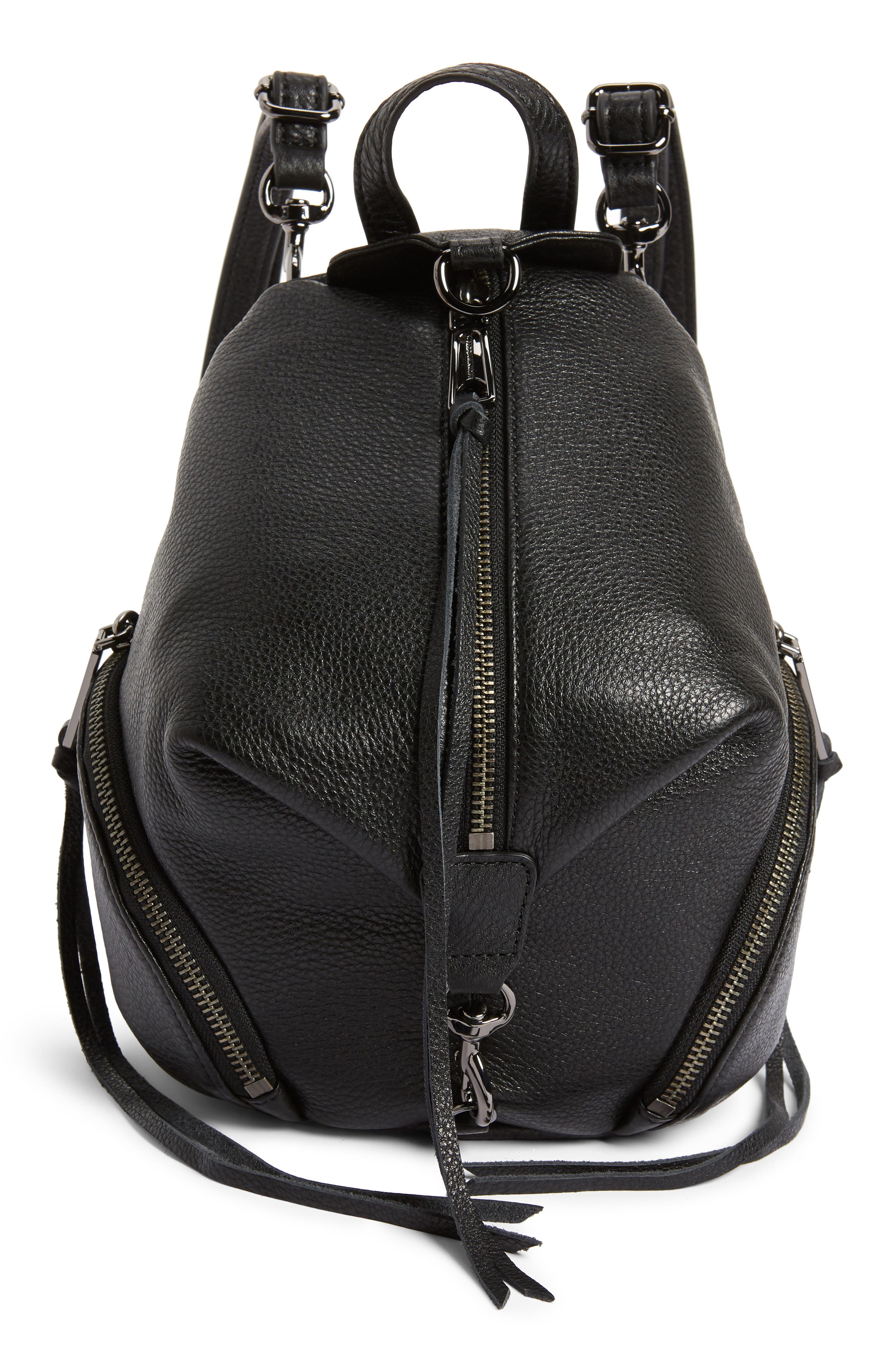 Rebecca Minkoff Mini Julian Pebbled Leather Convertible Backpack