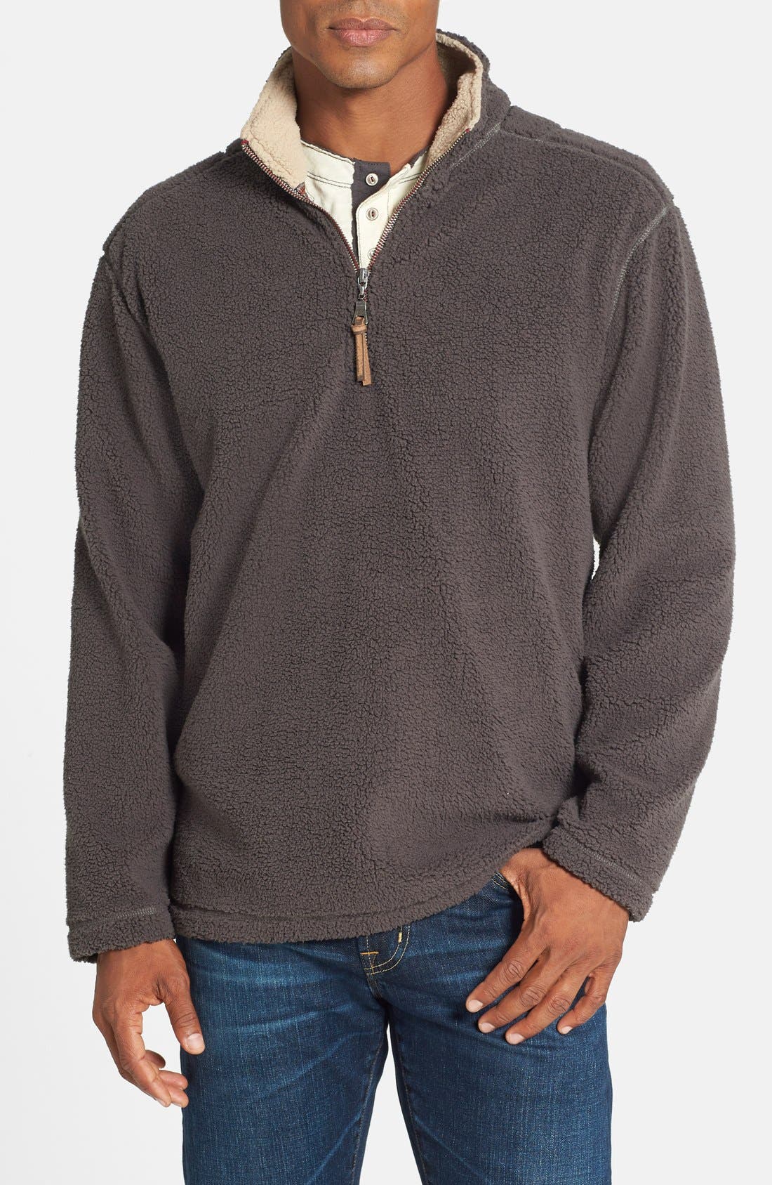 half zip pile fleece