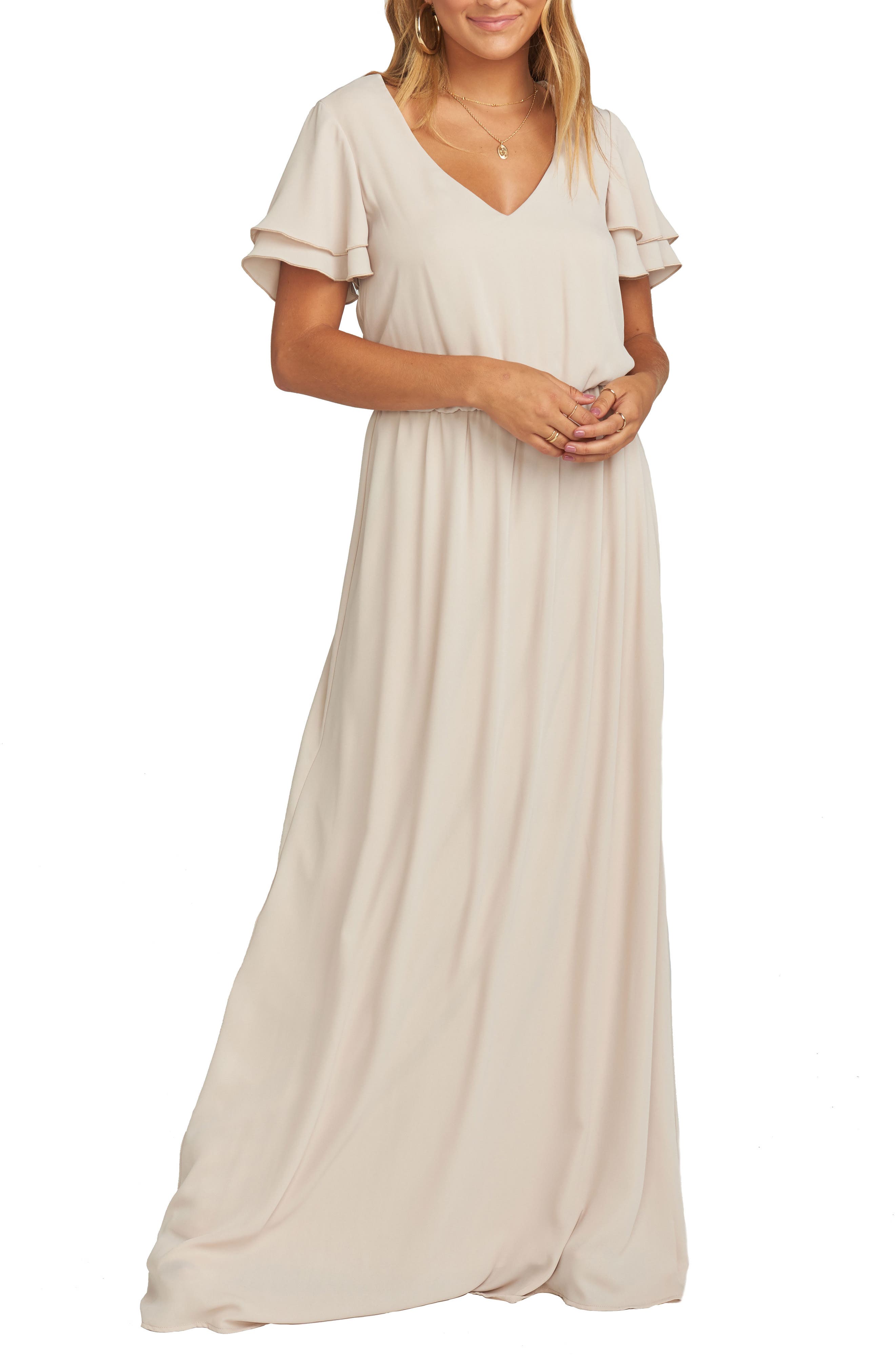Show Me Your Mumu Michelle Maxi Dress, Beige