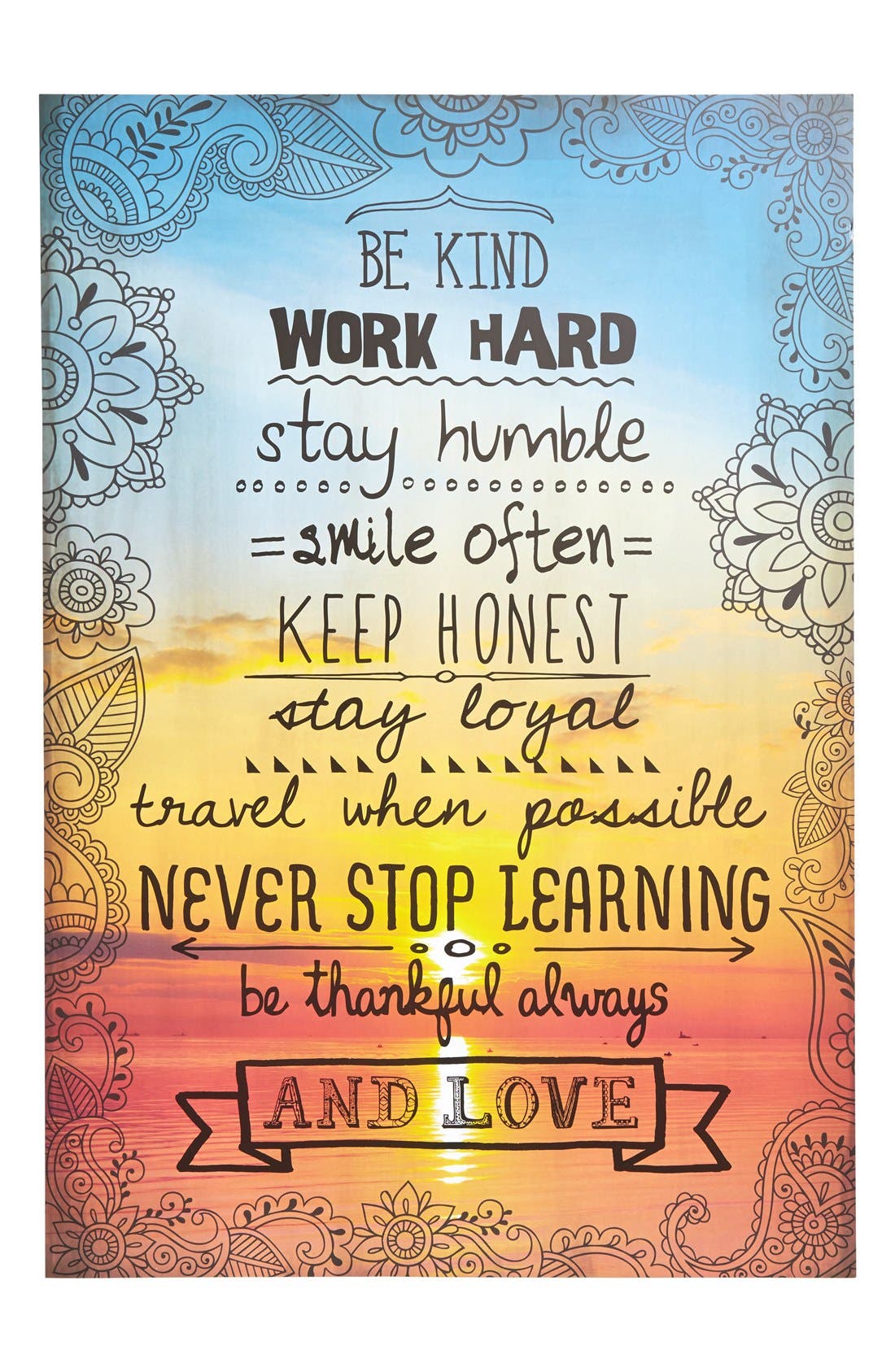 Natural Life 'Be Kind, Work Hard' Art Print | Nordstrom