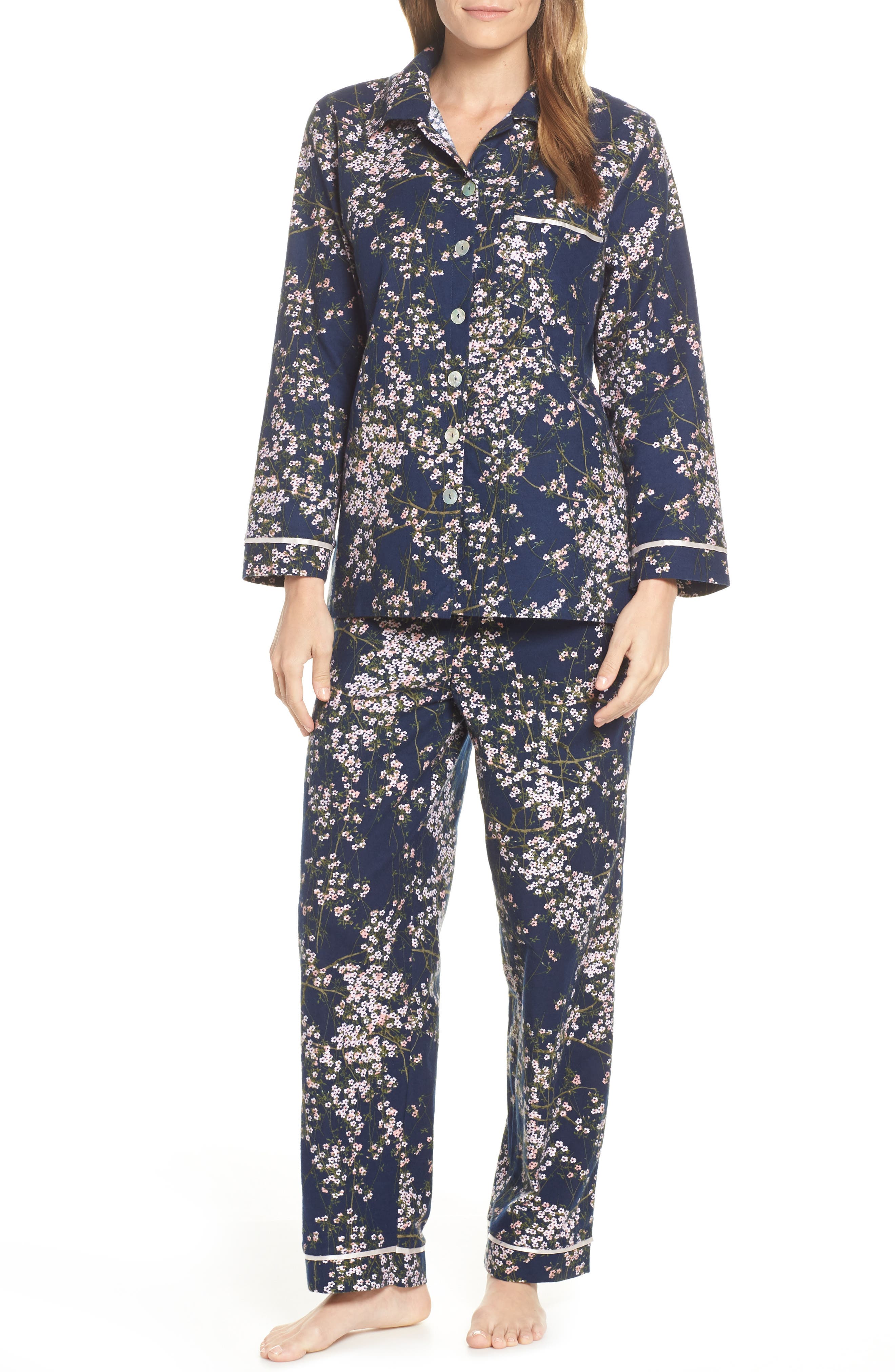 Papinelle Cherry Blossom Pajamas, Blue