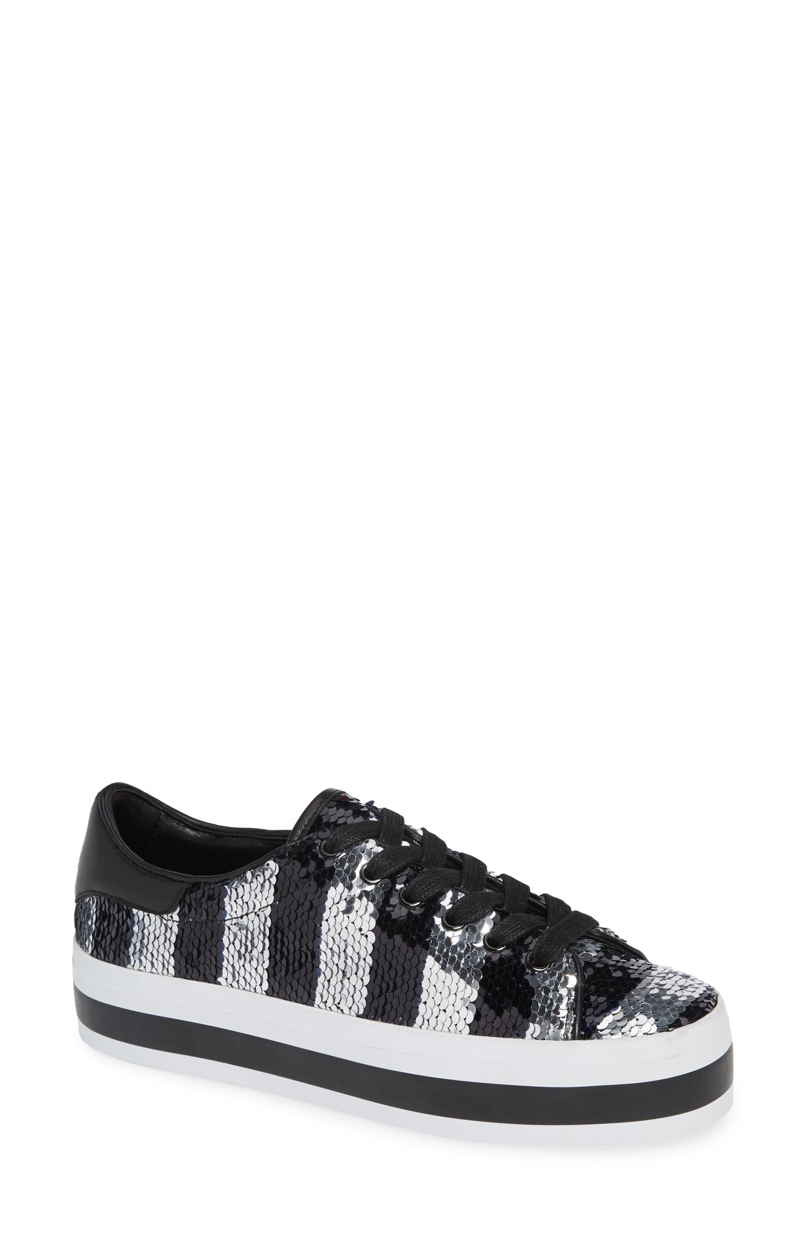 Alice + Olivia Ezra Flatform Sneaker, Grey