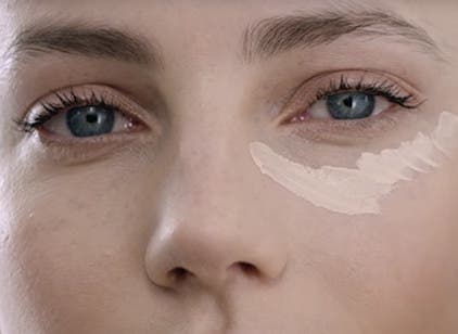 Highlight above cheek.