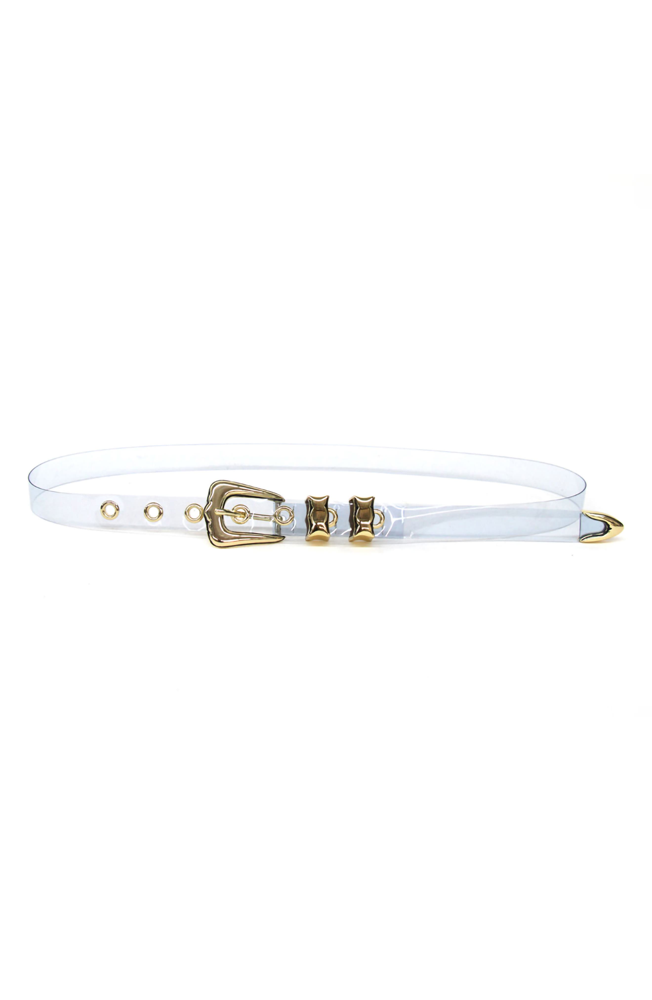 B-Low The Belt Lennie Transparent Belt, Sky/ Gold