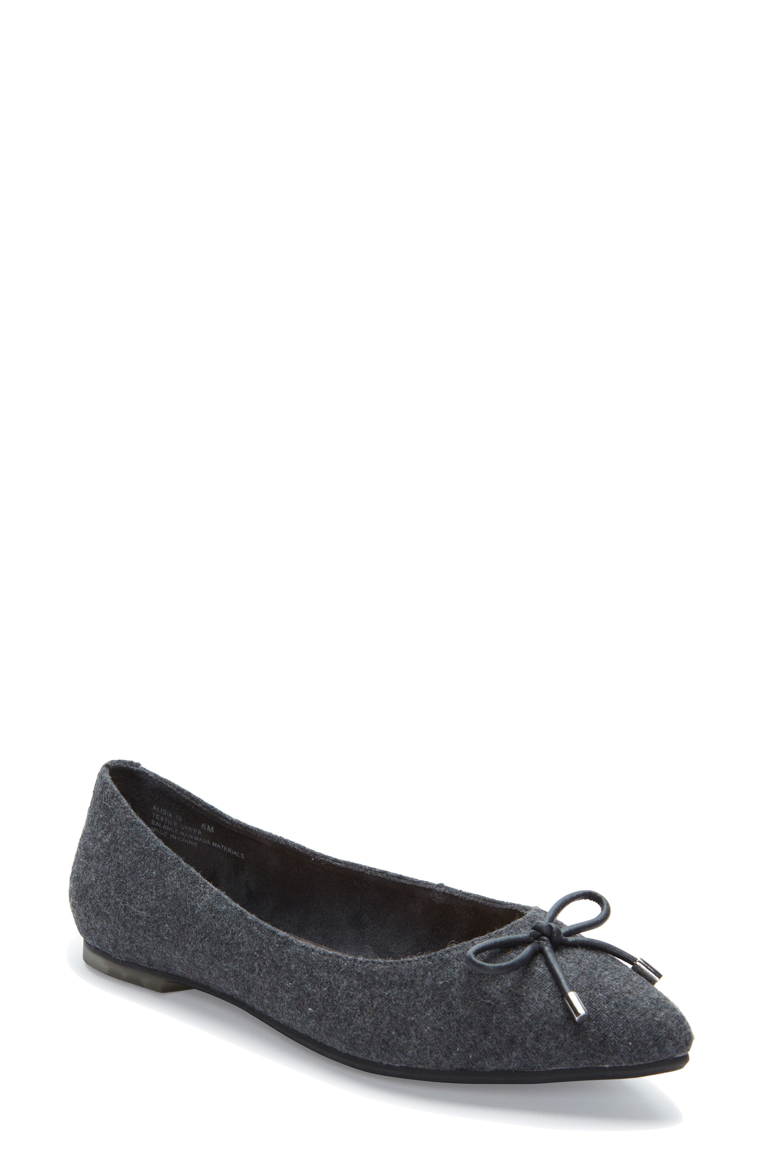 Me Too Alisia Pointy Toe Flat- Grey