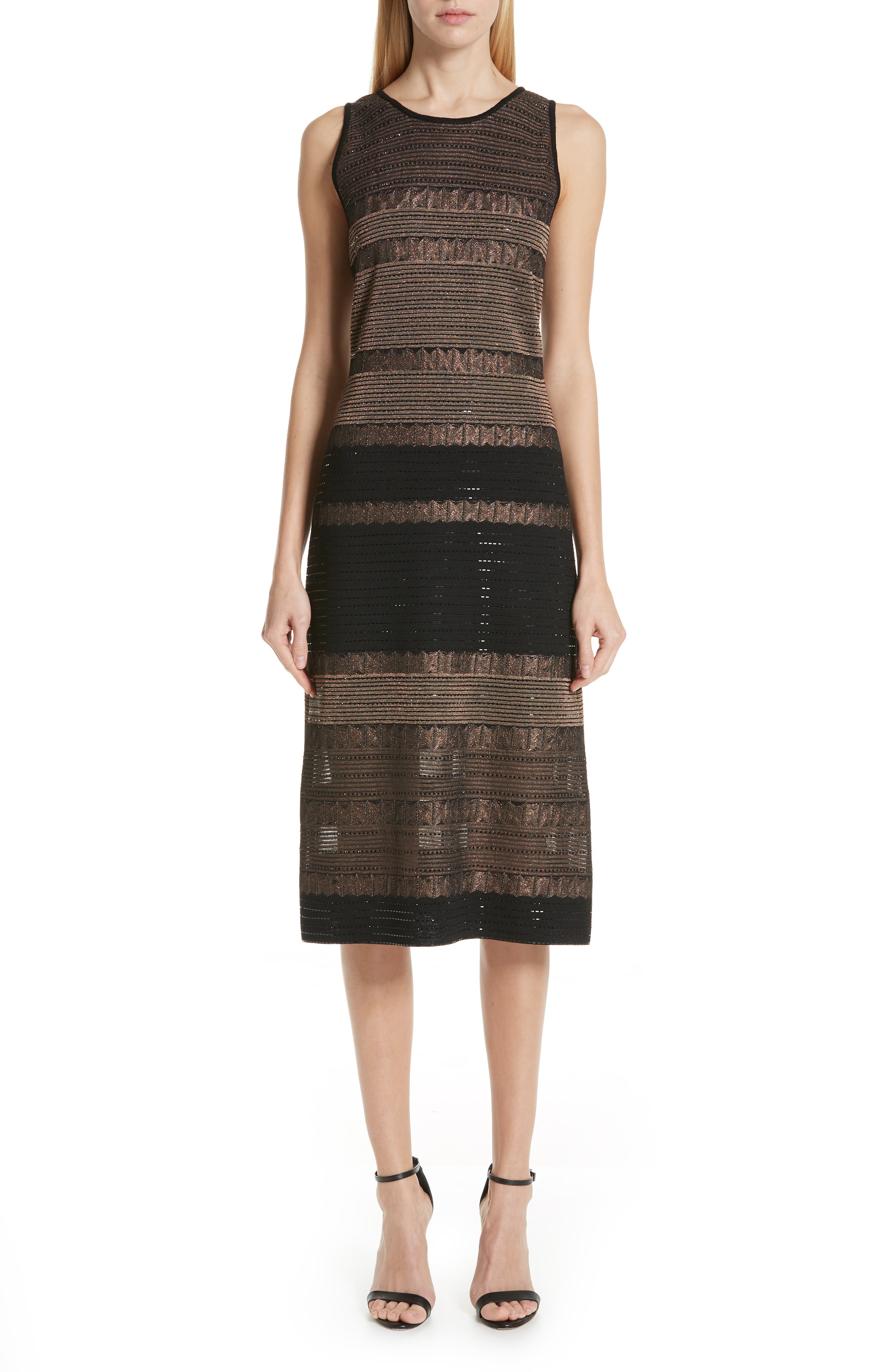St. John Collection Aubrey Knit Dress, Black