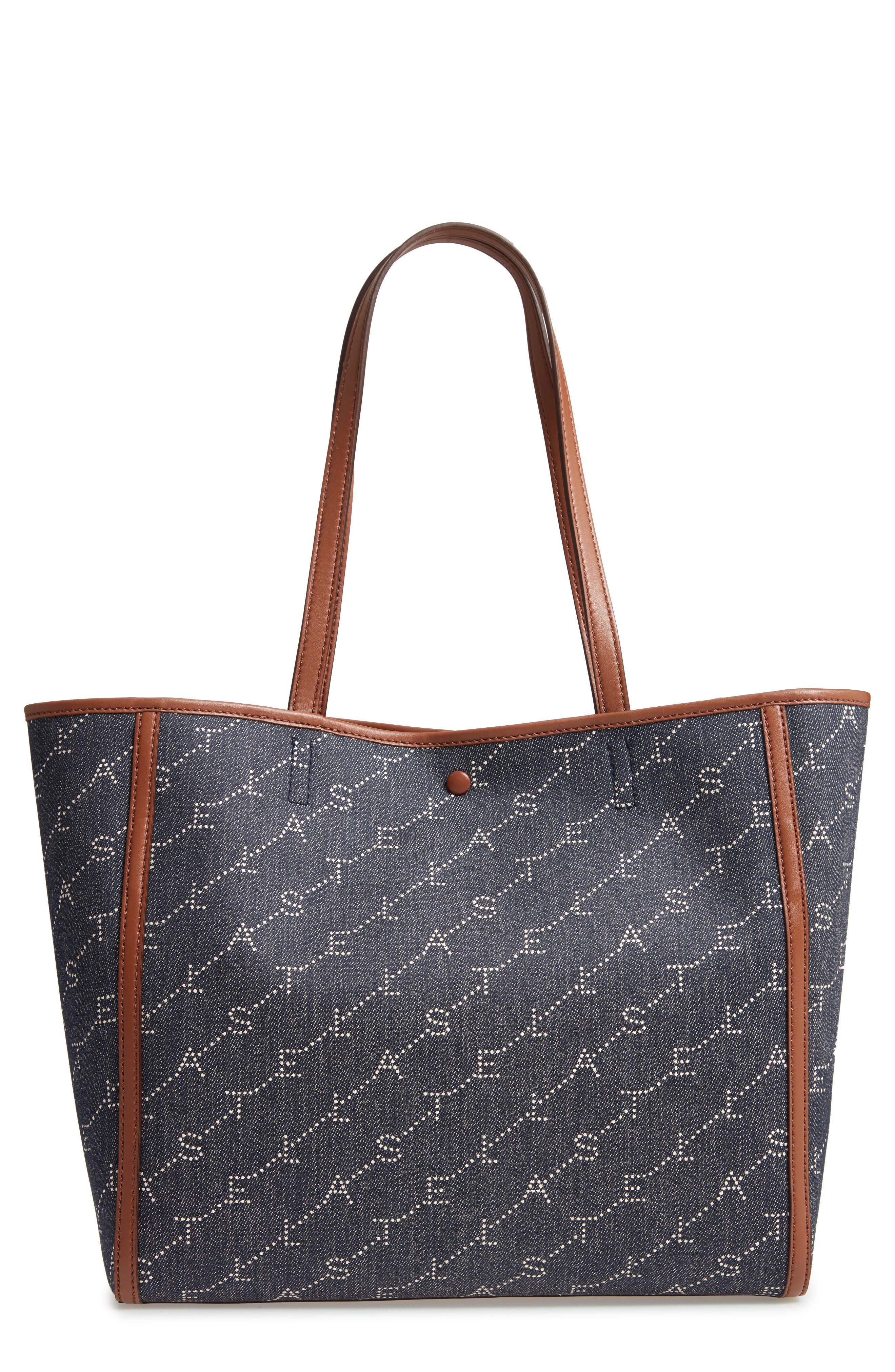 Stella Mccartney Logo Canvas Tote - Blue