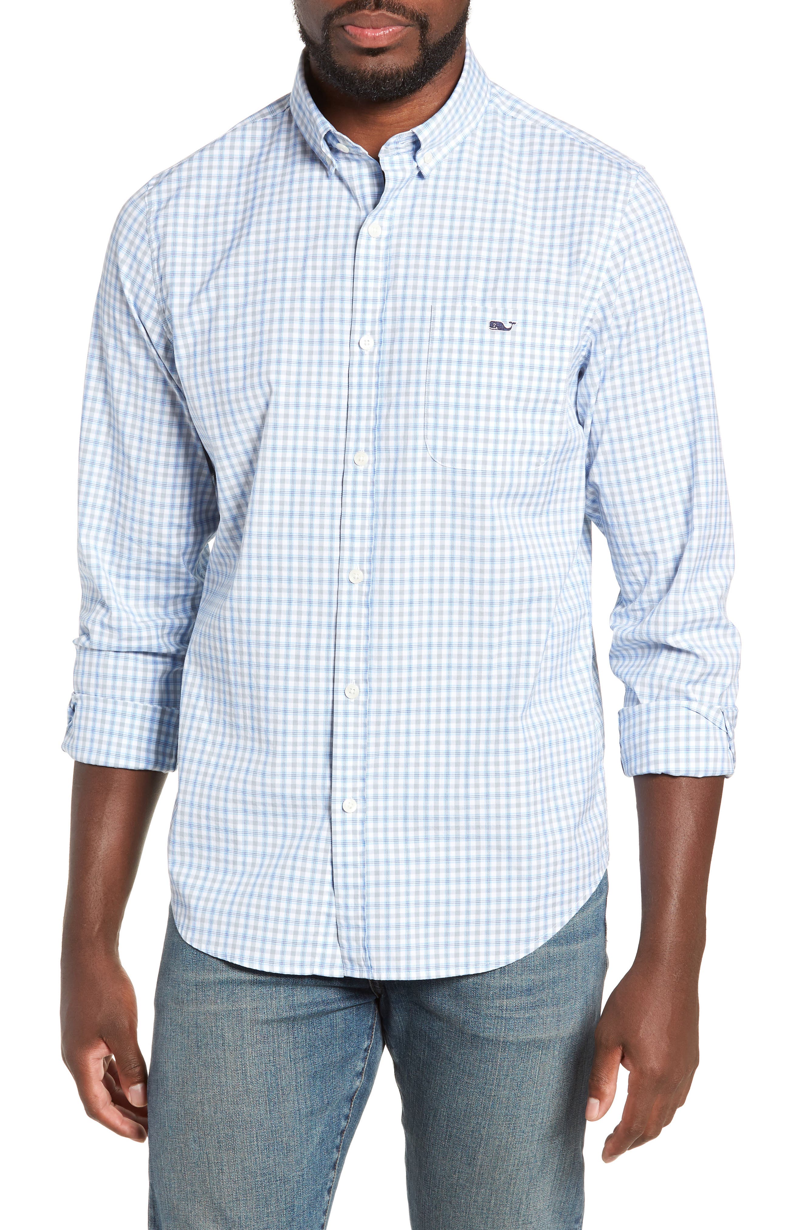 Vineyard Vines Murray Slim Fit Sport Shirt, Grey