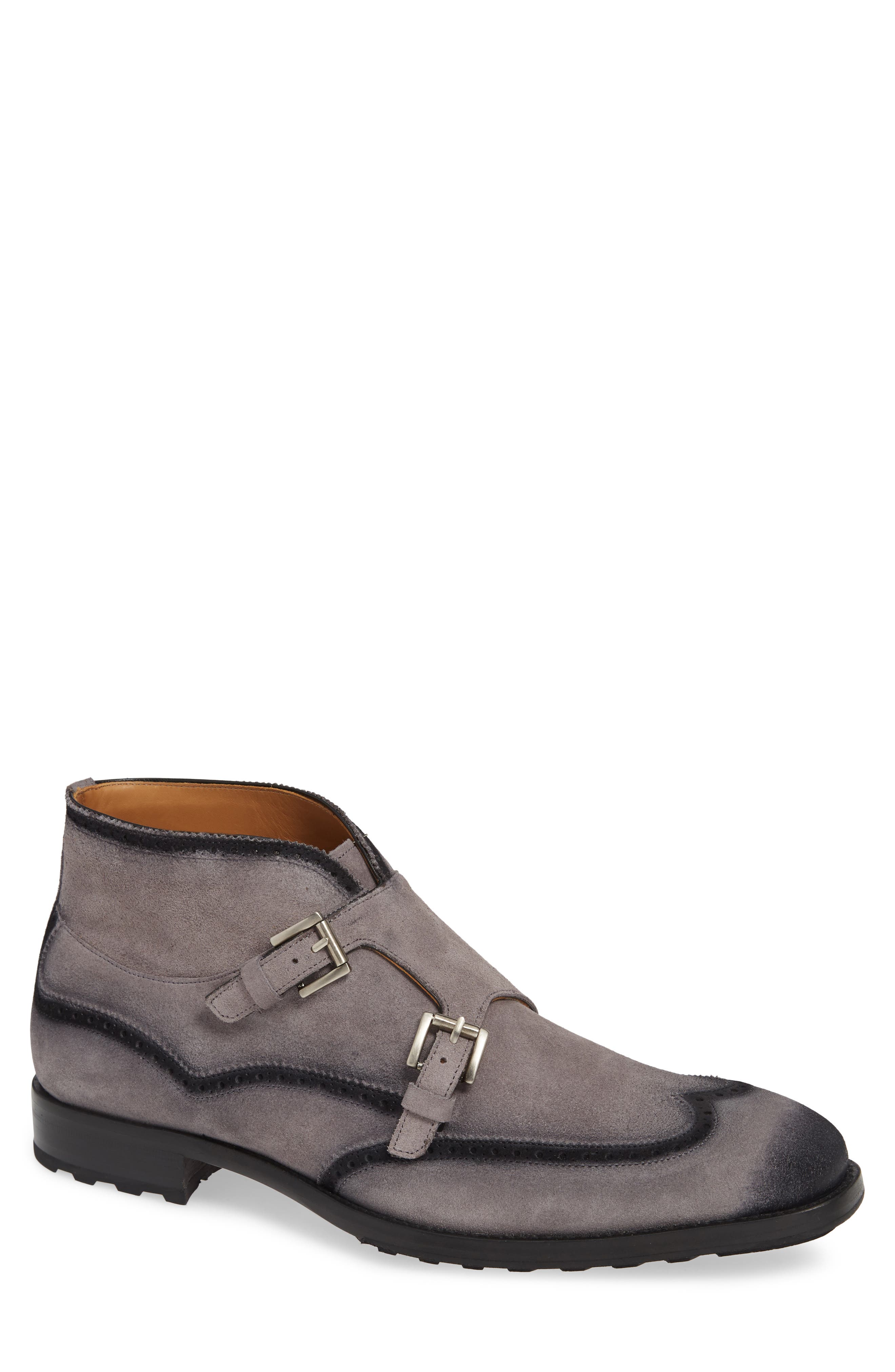 Mezlan Munoz Double Monk Strap Boot, Grey