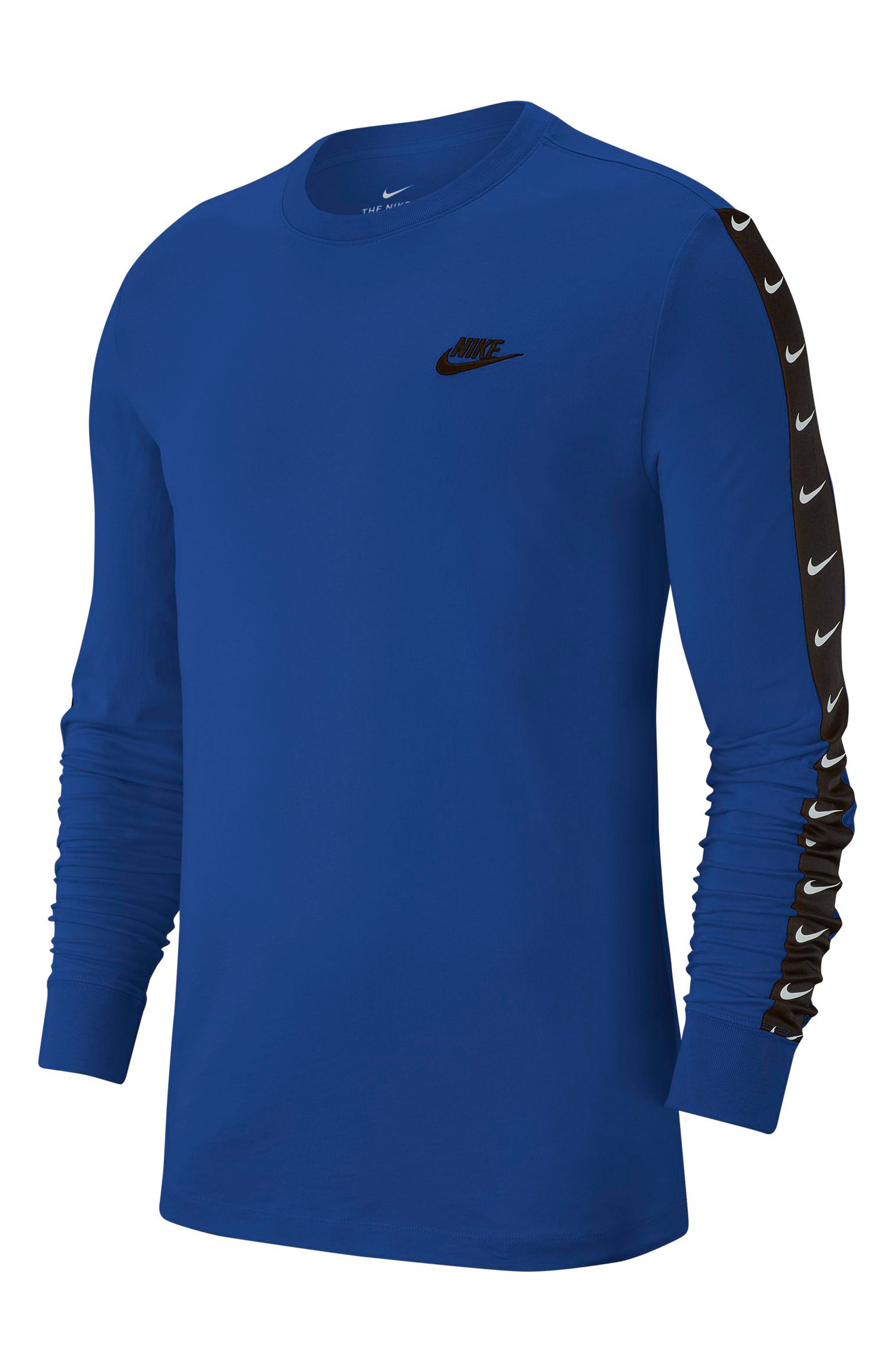 Nike Nsw Swoosh Logo Long Sleeve T-Shirt Blue