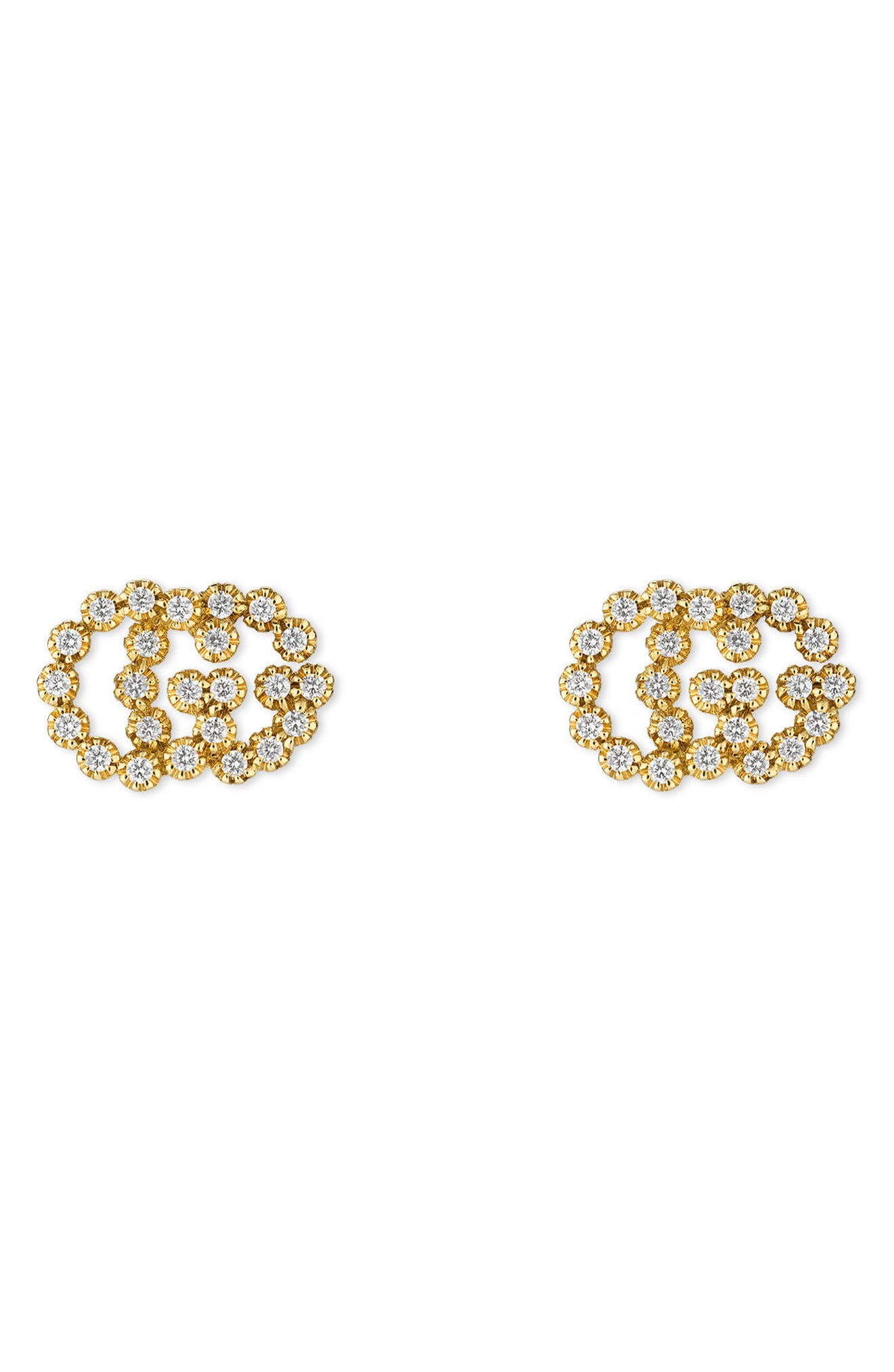 Gucci DoubleG Diamond Stud Earrings Nordstrom