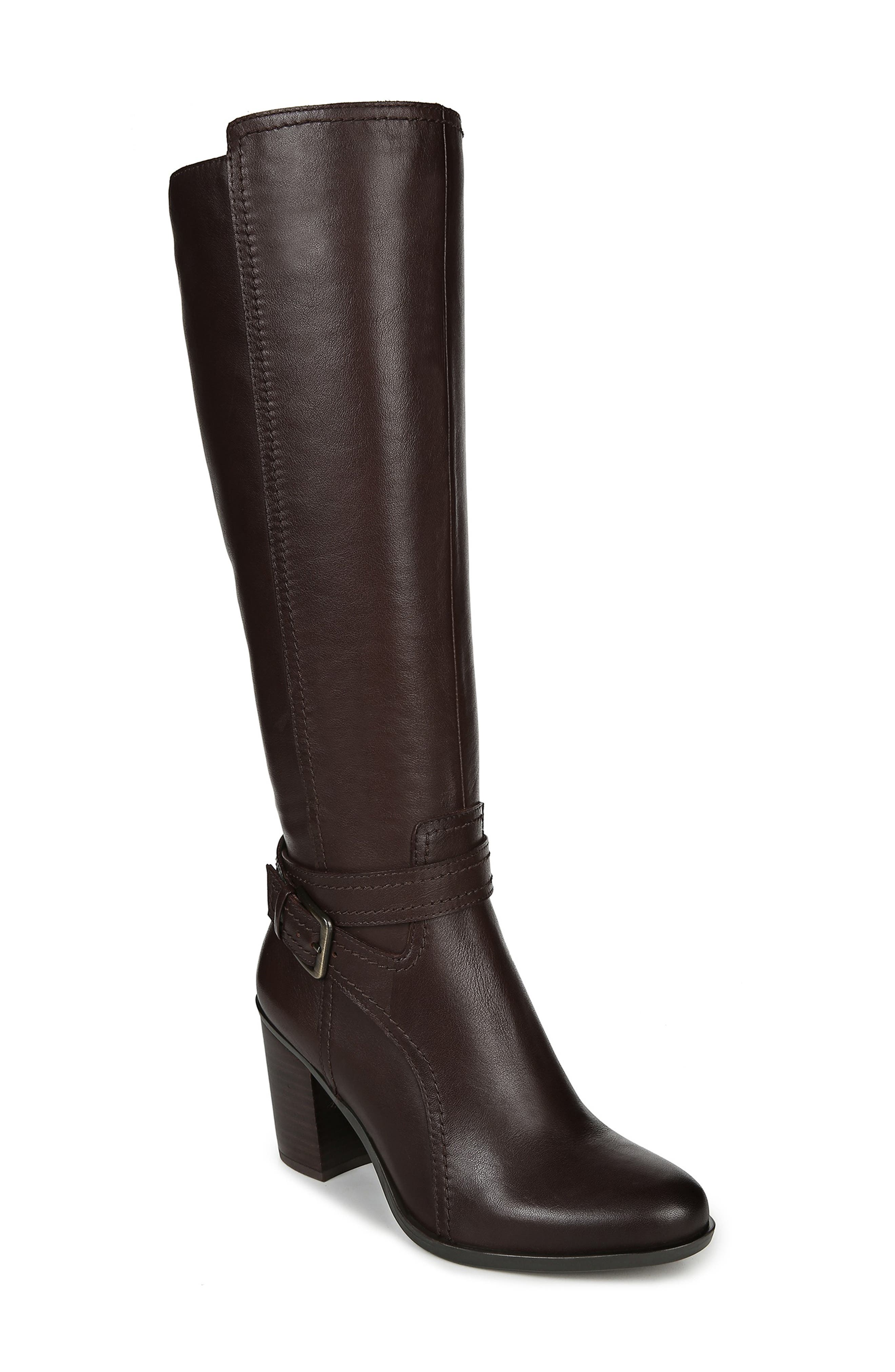 Naturalizer Kelsey Knee High Boot, Wide Calf- Brown