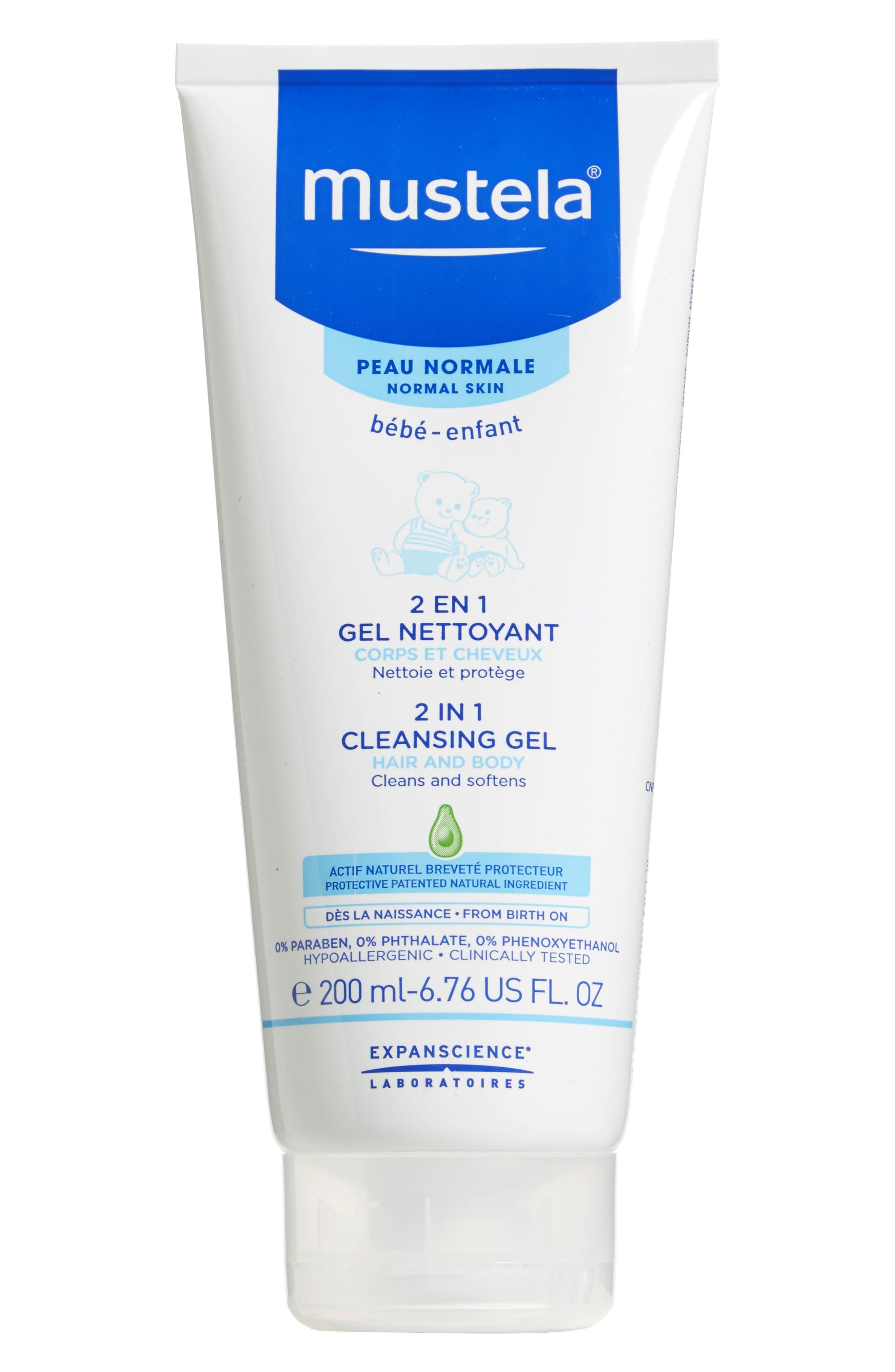 mustela 2 in 1 hair & body shampoo