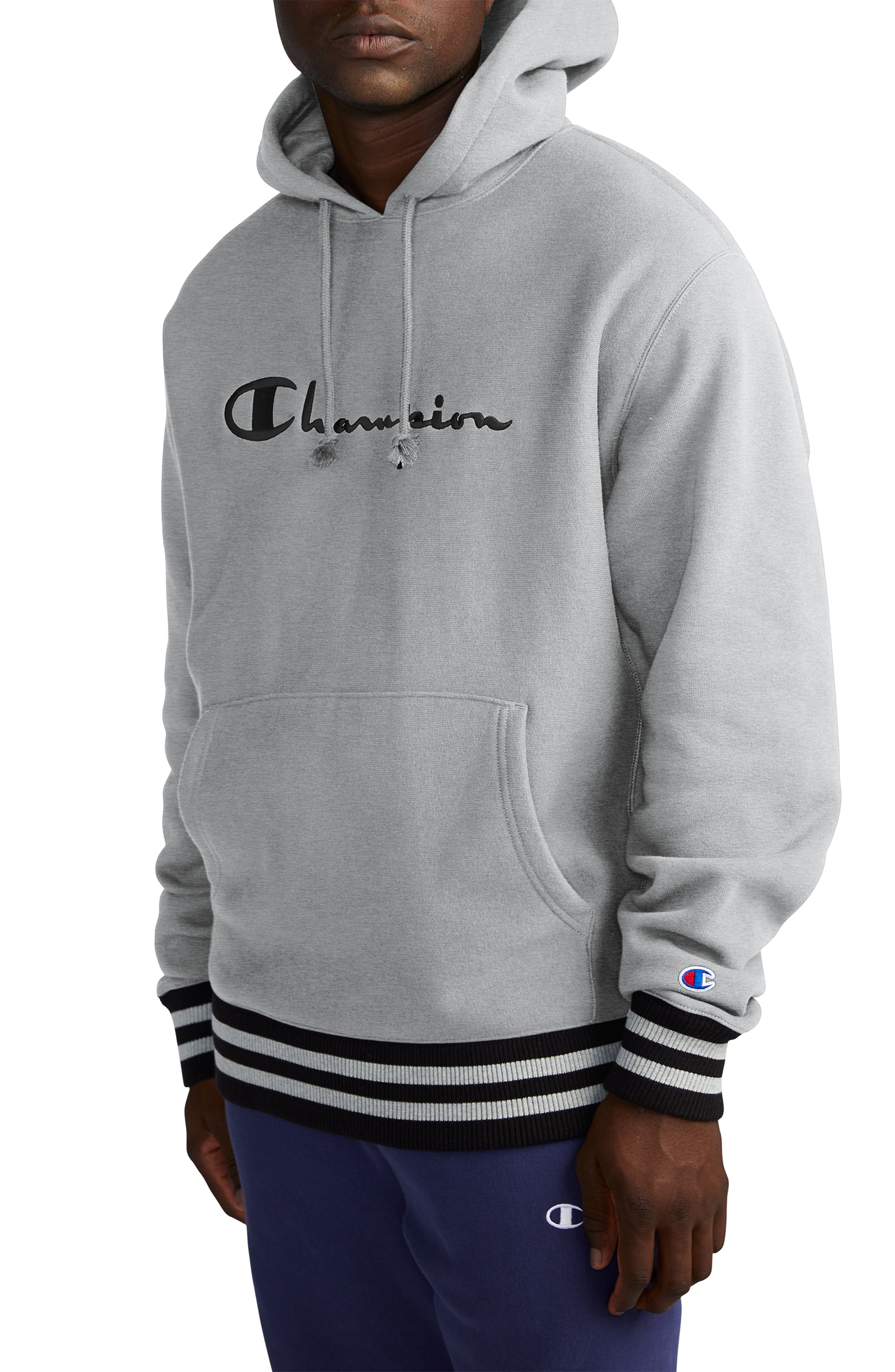 Champion Embroidered Logo Hooded Sweatshirt Nordstrom
