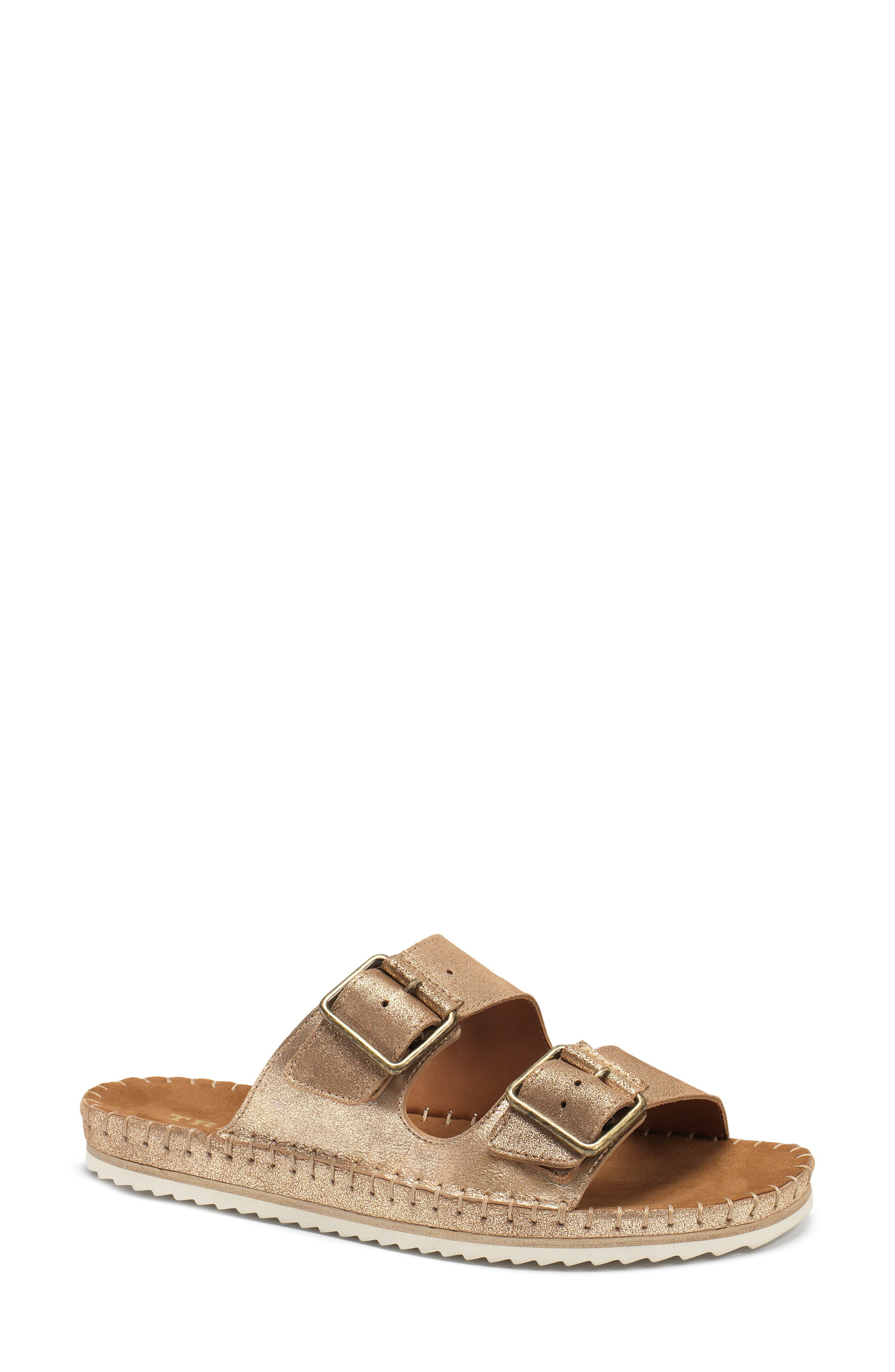 Trask Carli Slide Sandal- Metallic