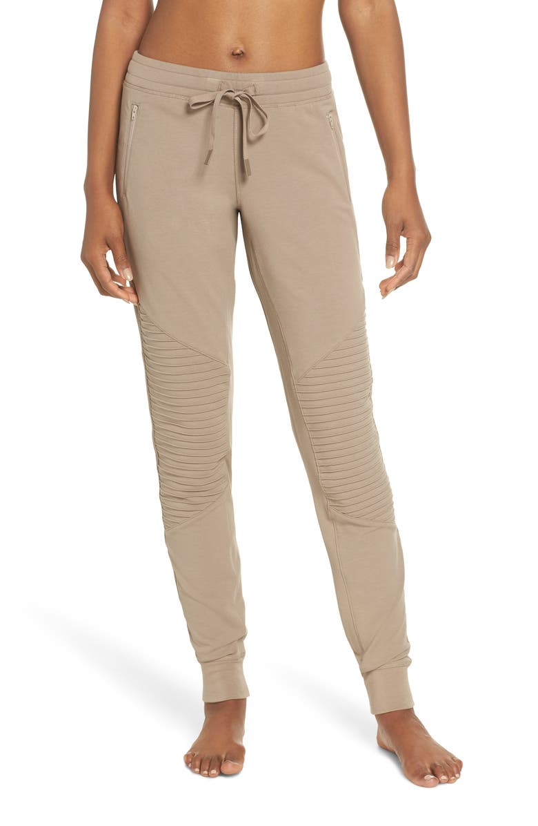 ALO Urban Moto Sweatpants, Main, color, GRAVEL