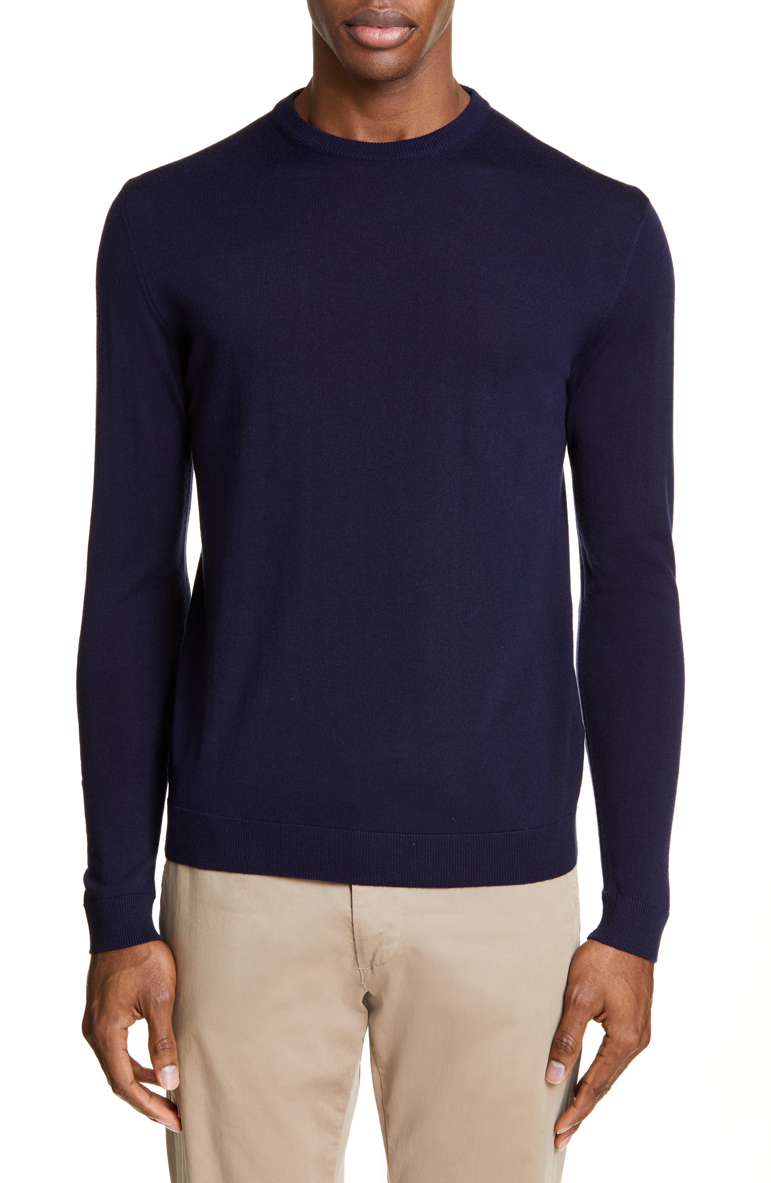 Norse Projects Sigfred Merino Wool Sweater, Blue