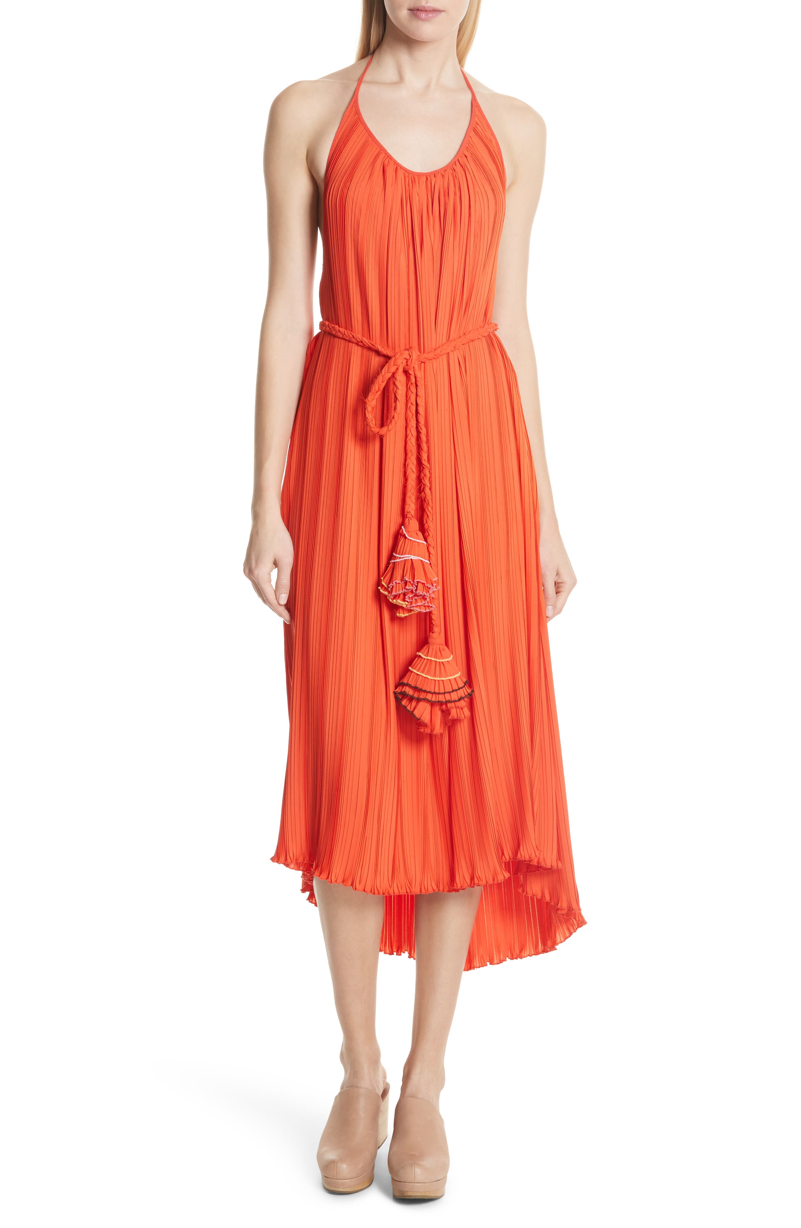 Rachel Comey Sambuca Halter Dress, Coral