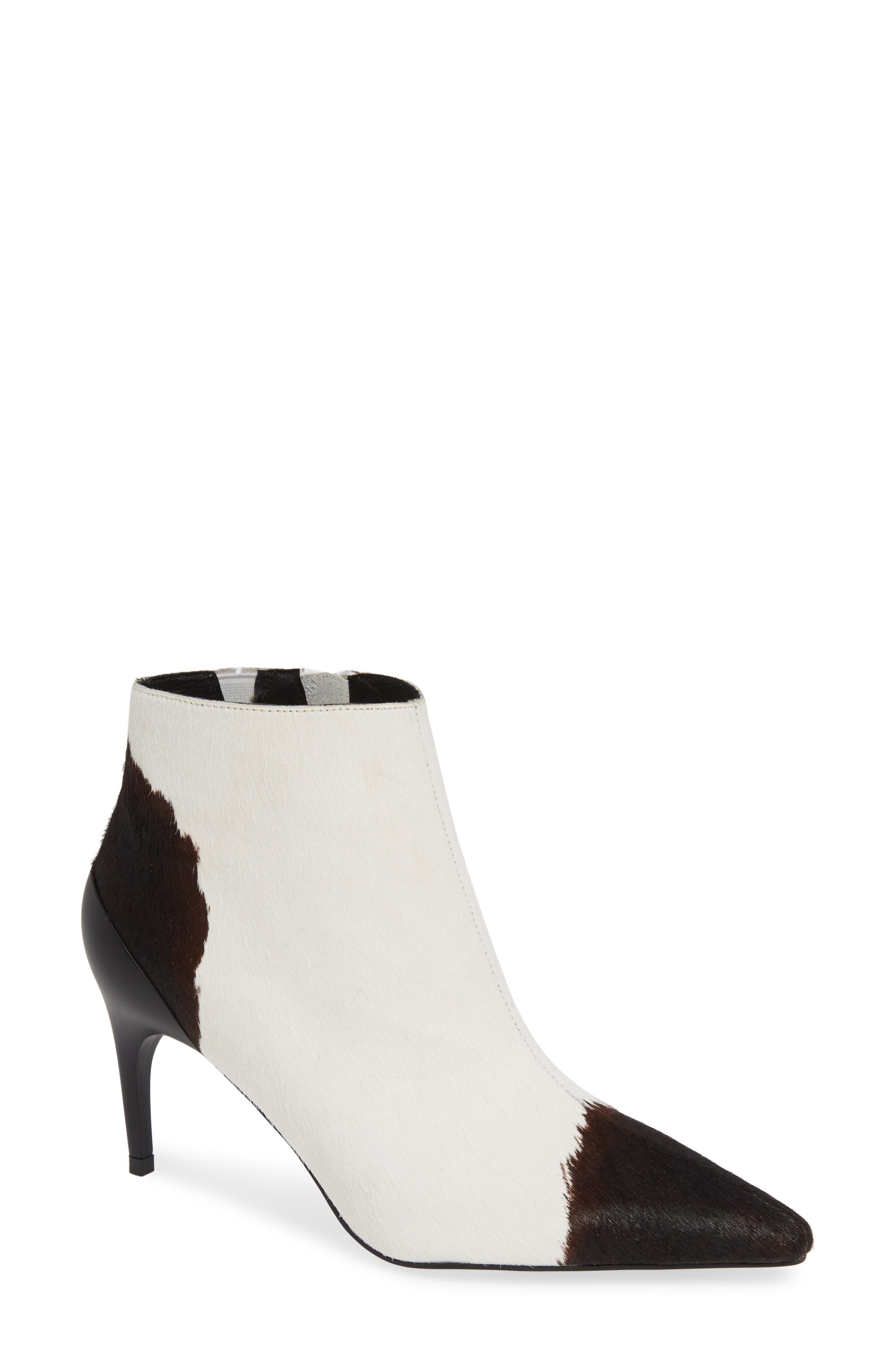 Jeffrey Campbell Barbell-F Genuine Calf Hair Bootie, Black